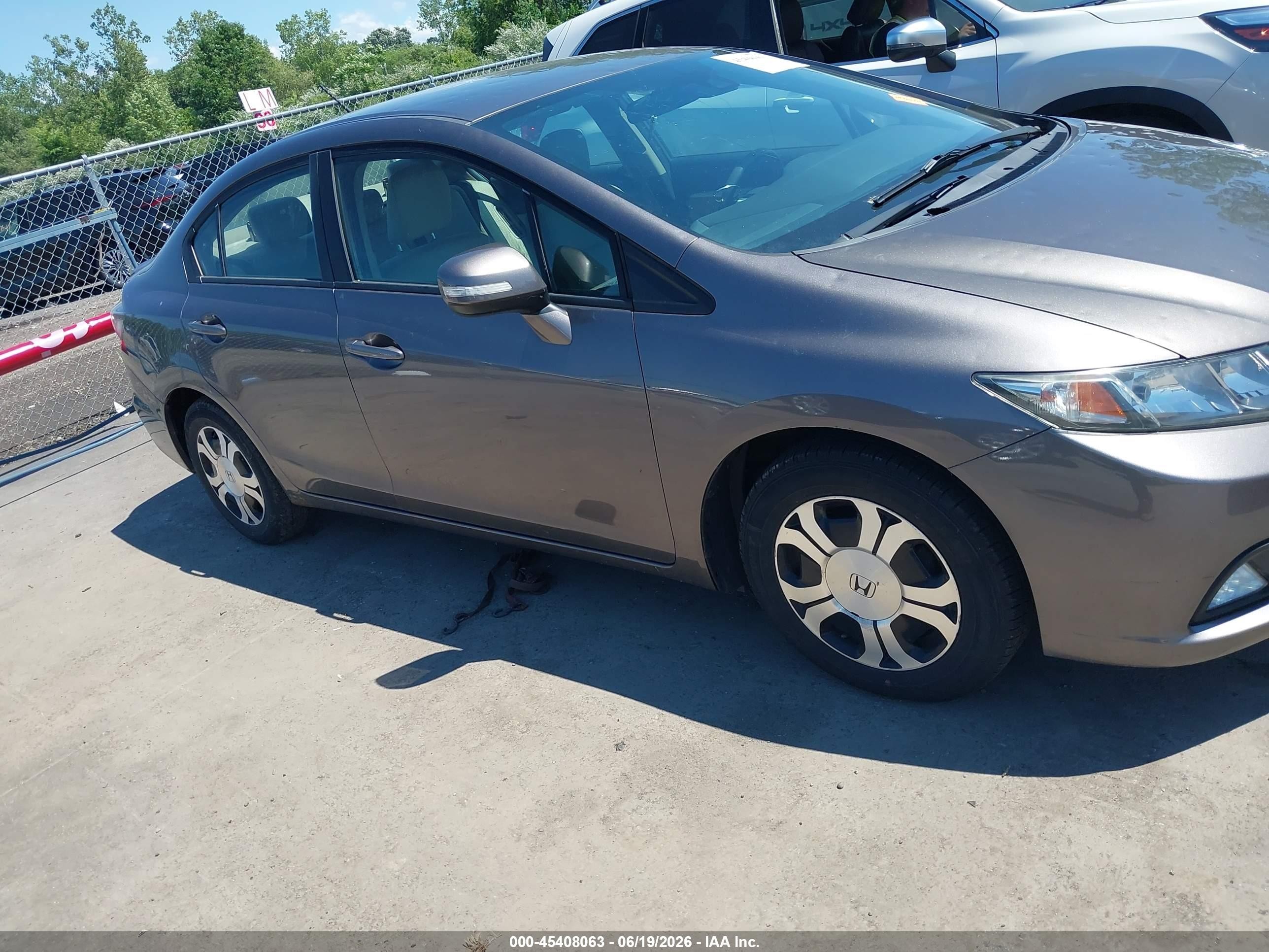 2013 Honda Civic Hybrid Gray vin: 19XFB4F27DE002104