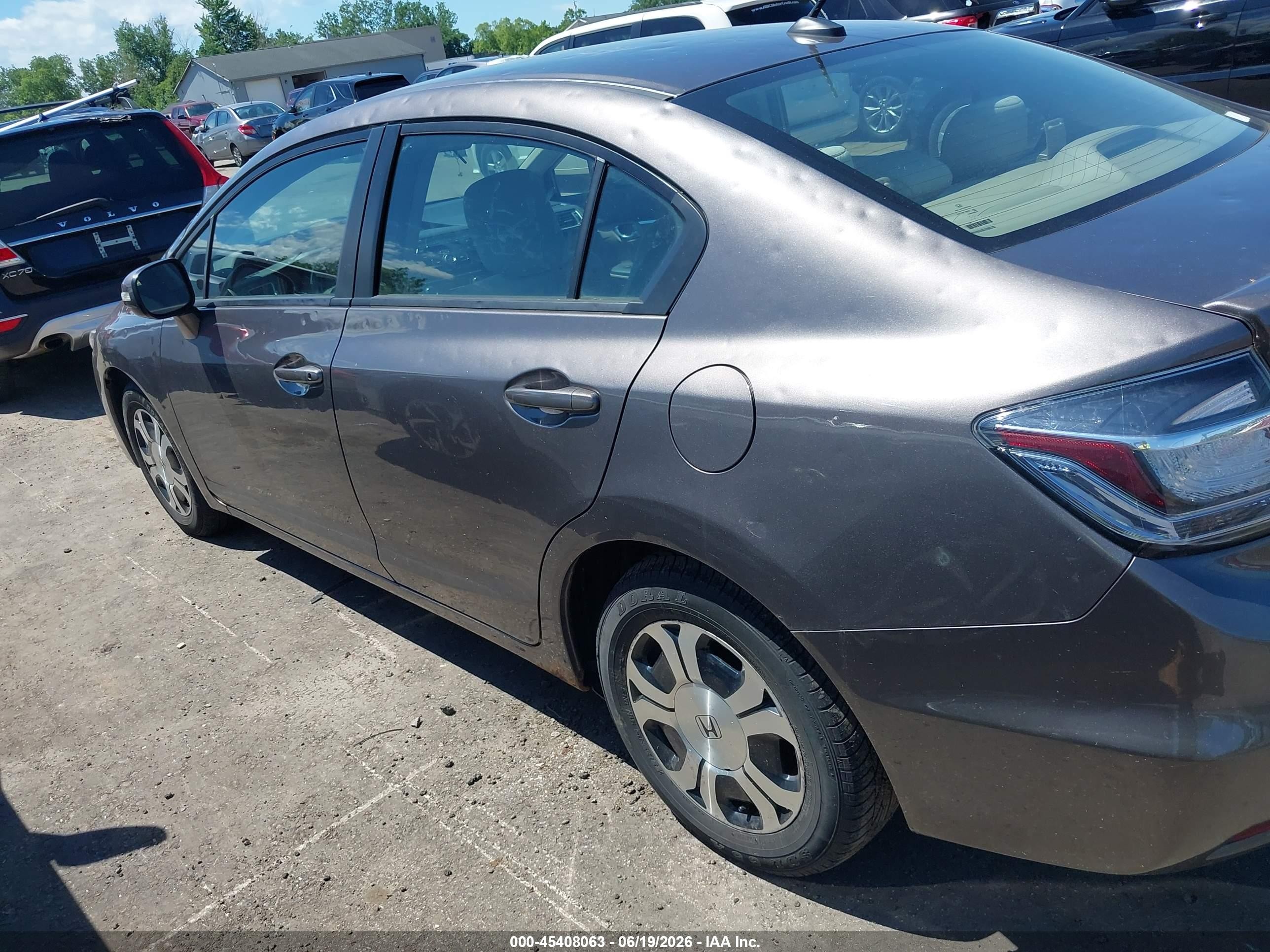 2013 Honda Civic Hybrid Gray vin: 19XFB4F27DE002104