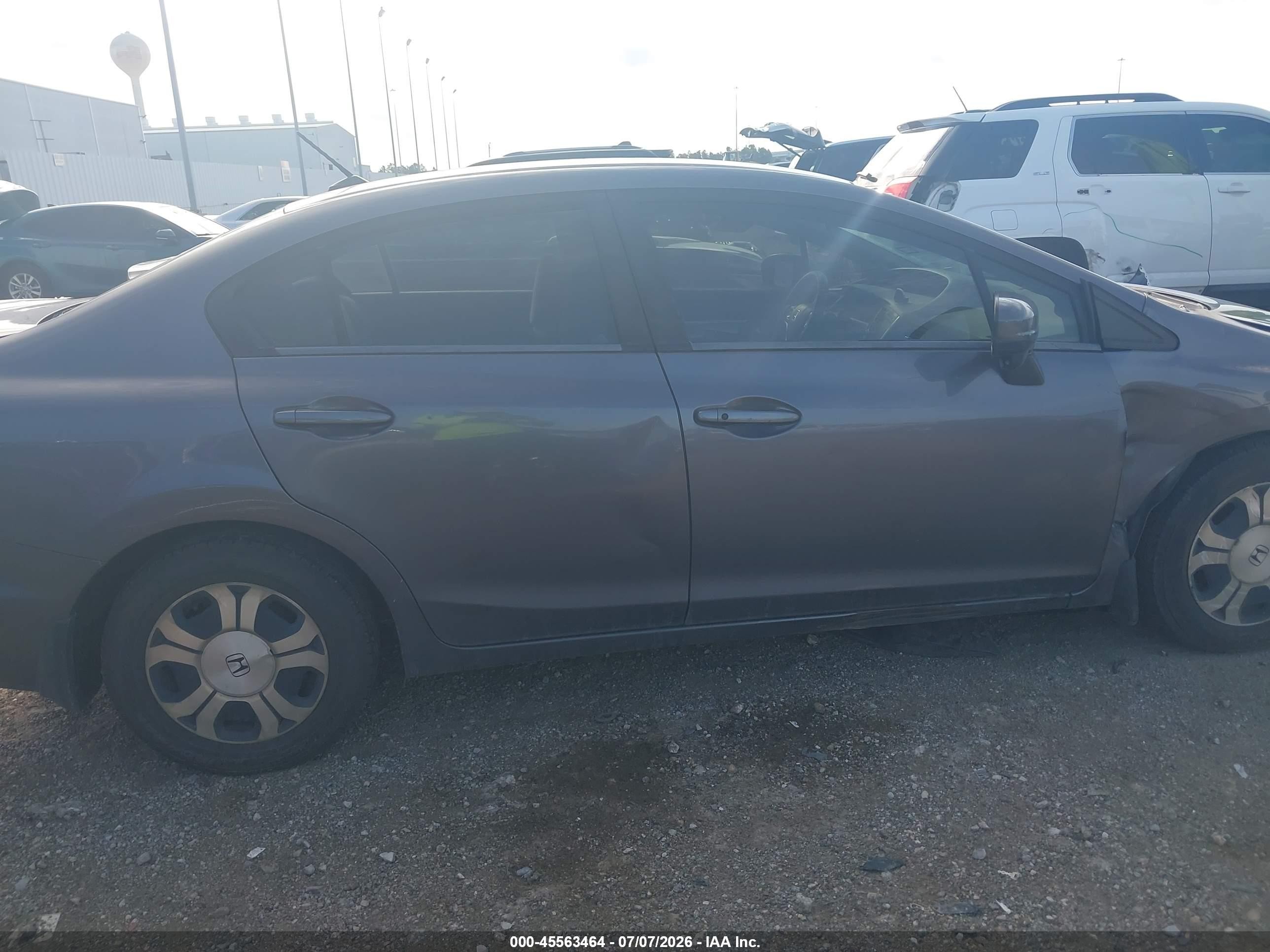 2014 Honda Civic Hybrid   Серый vin: 19XFB4F27EE000595