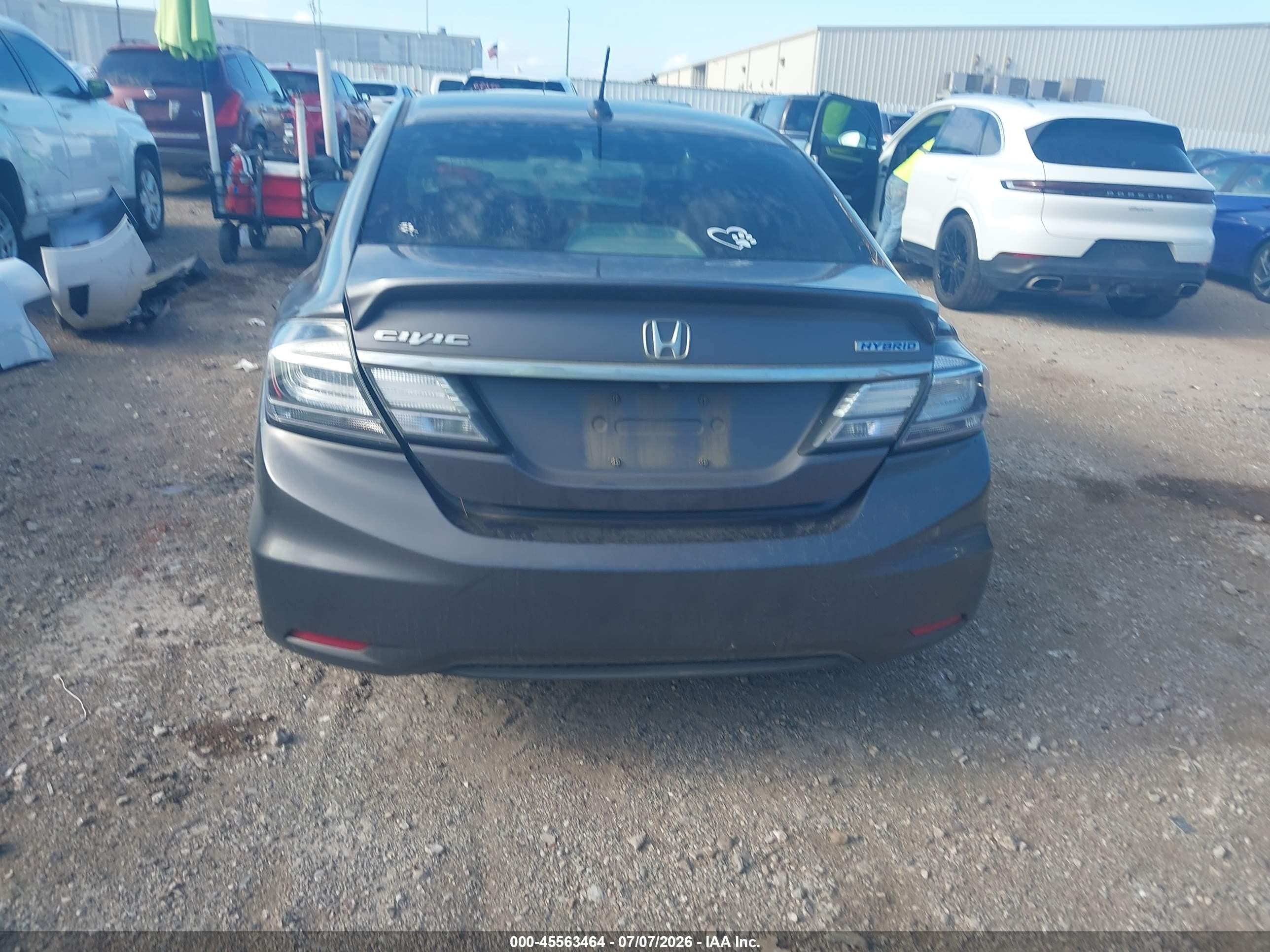 2014 Honda Civic Hybrid   Серый vin: 19XFB4F27EE000595