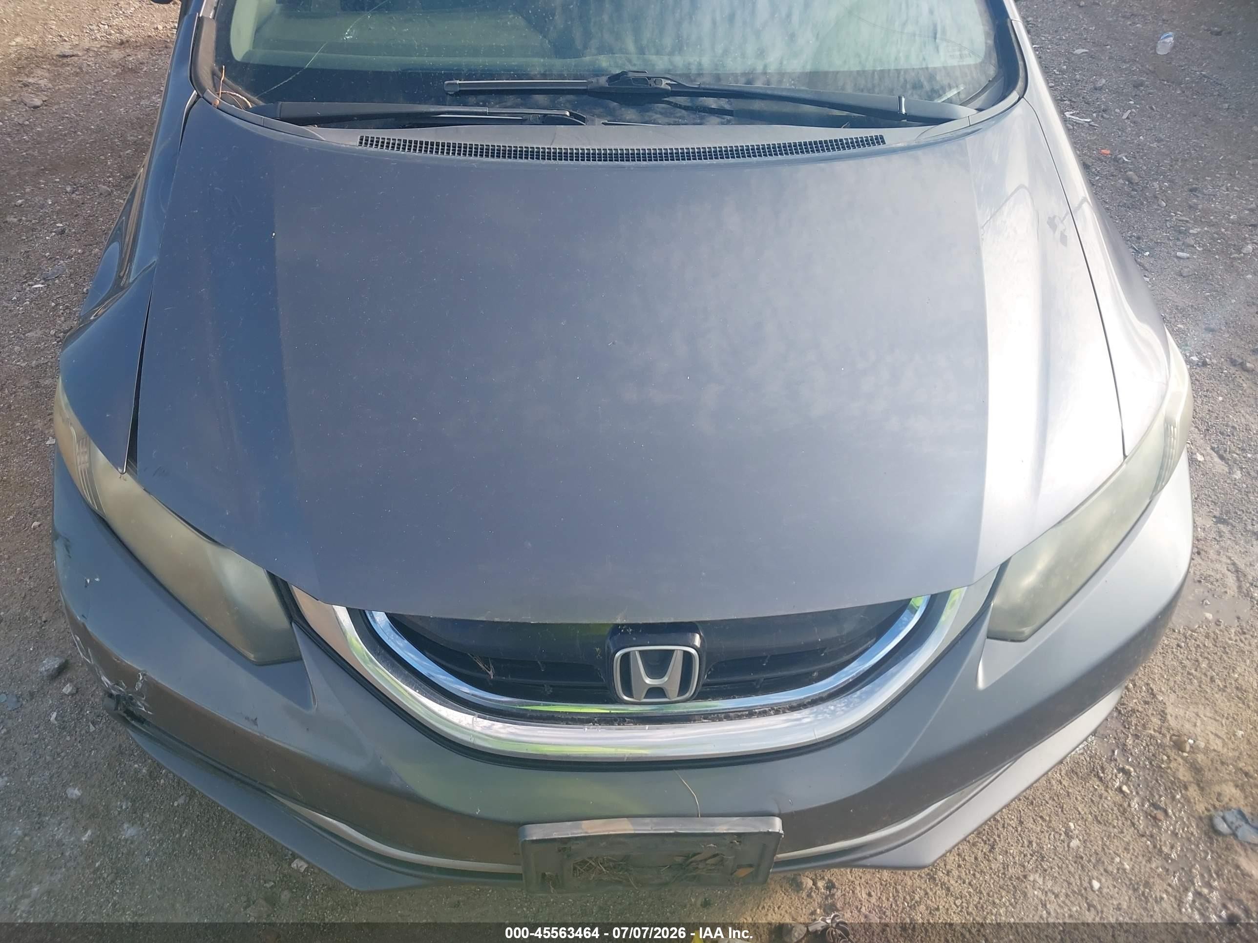 2014 Honda Civic Hybrid   Серый vin: 19XFB4F27EE000595