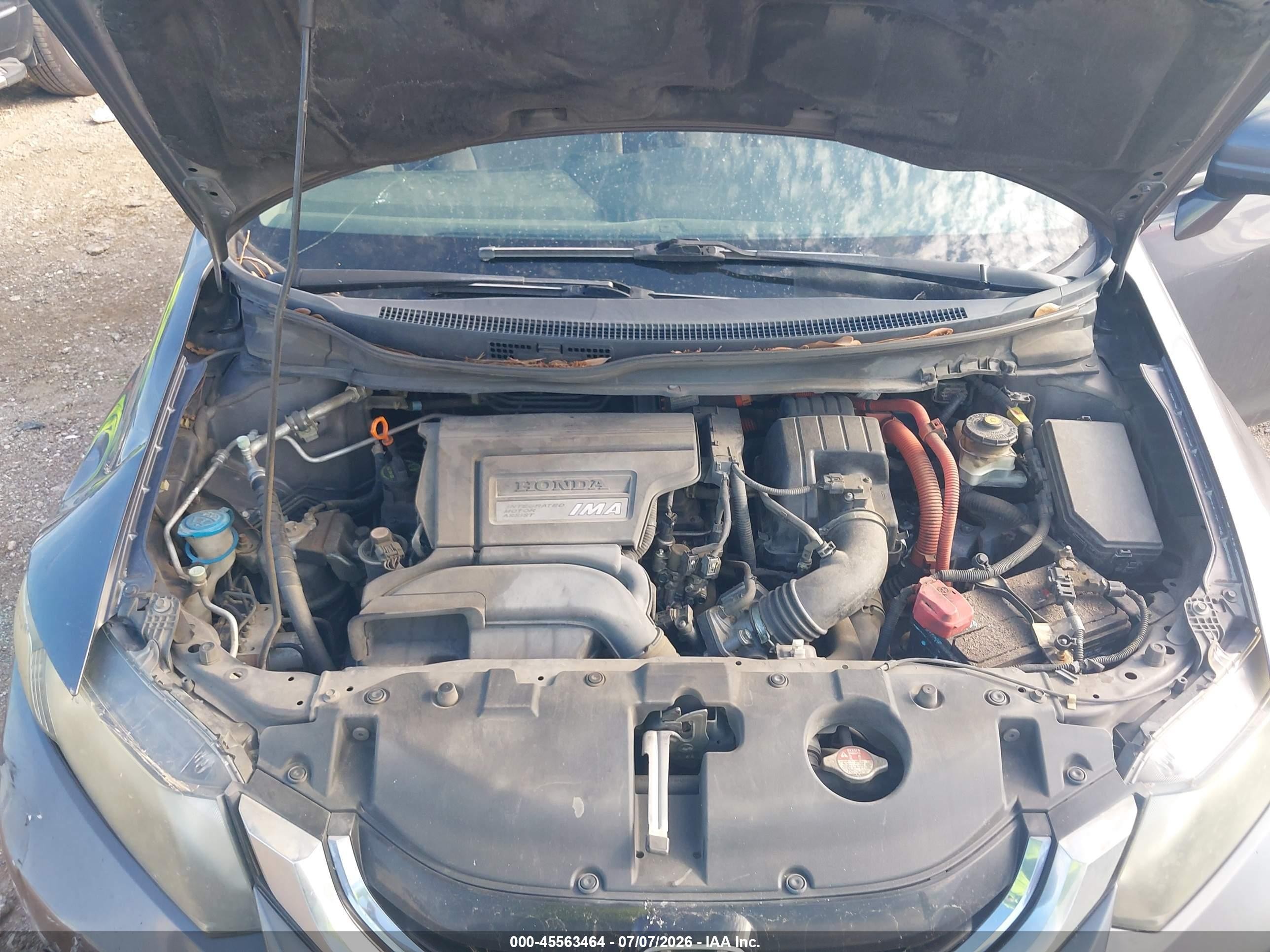 2014 Honda Civic Hybrid   Серый vin: 19XFB4F27EE000595