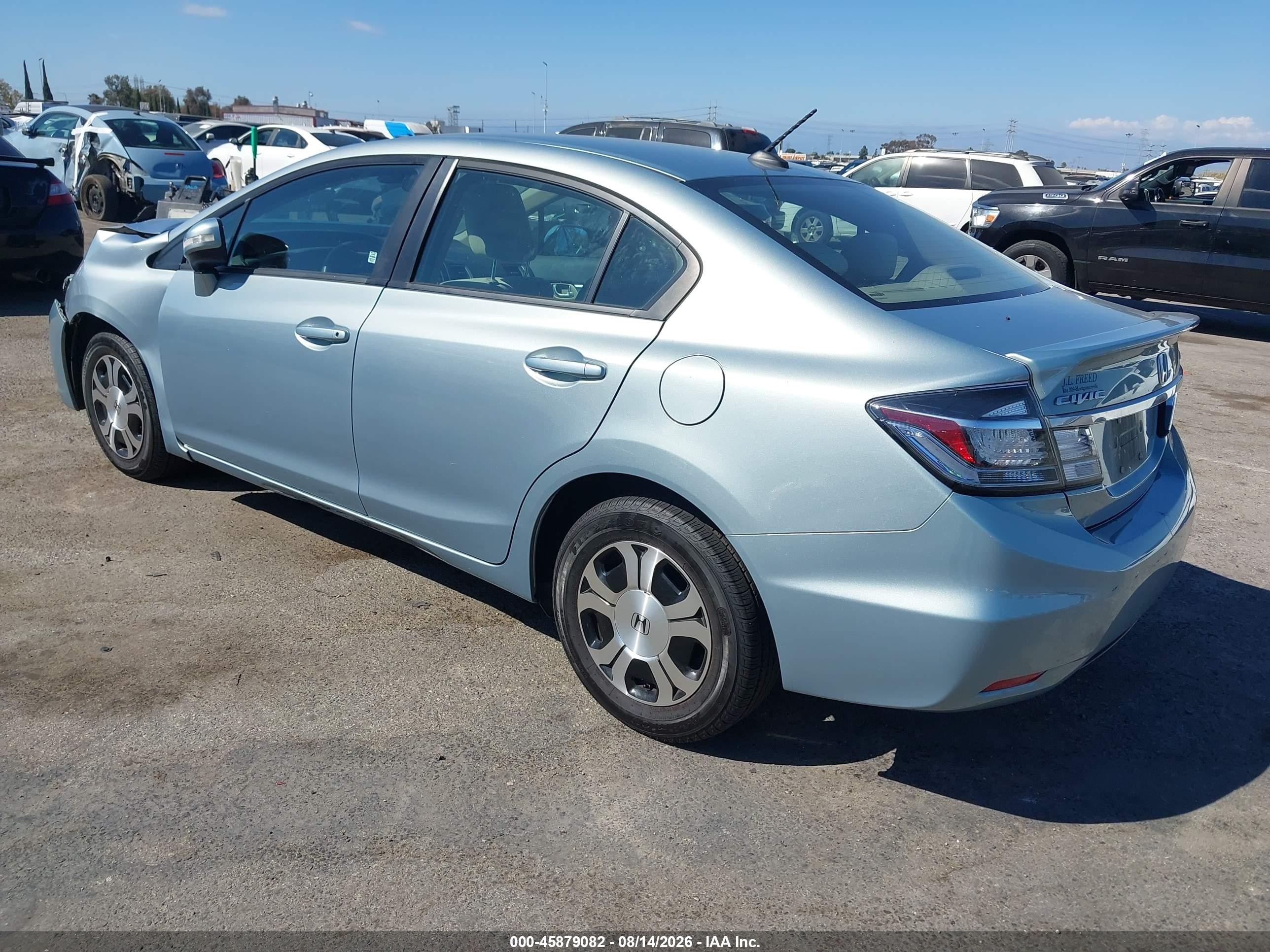 2013 Honda Civic Hybrid   Light Blue vin: 19XFB4F28DE200402