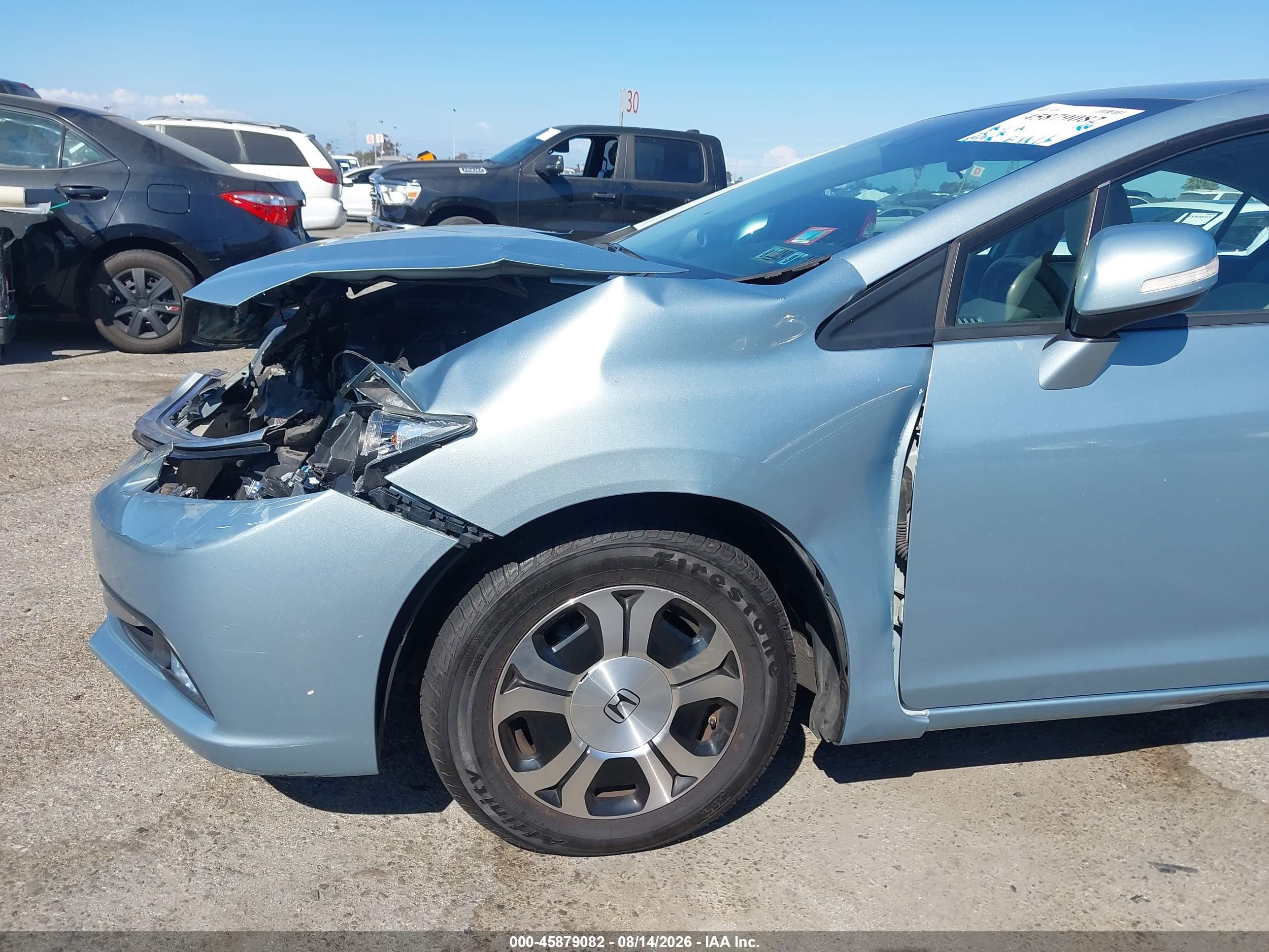 2013 Honda Civic Hybrid   Light Blue vin: 19XFB4F28DE200402
