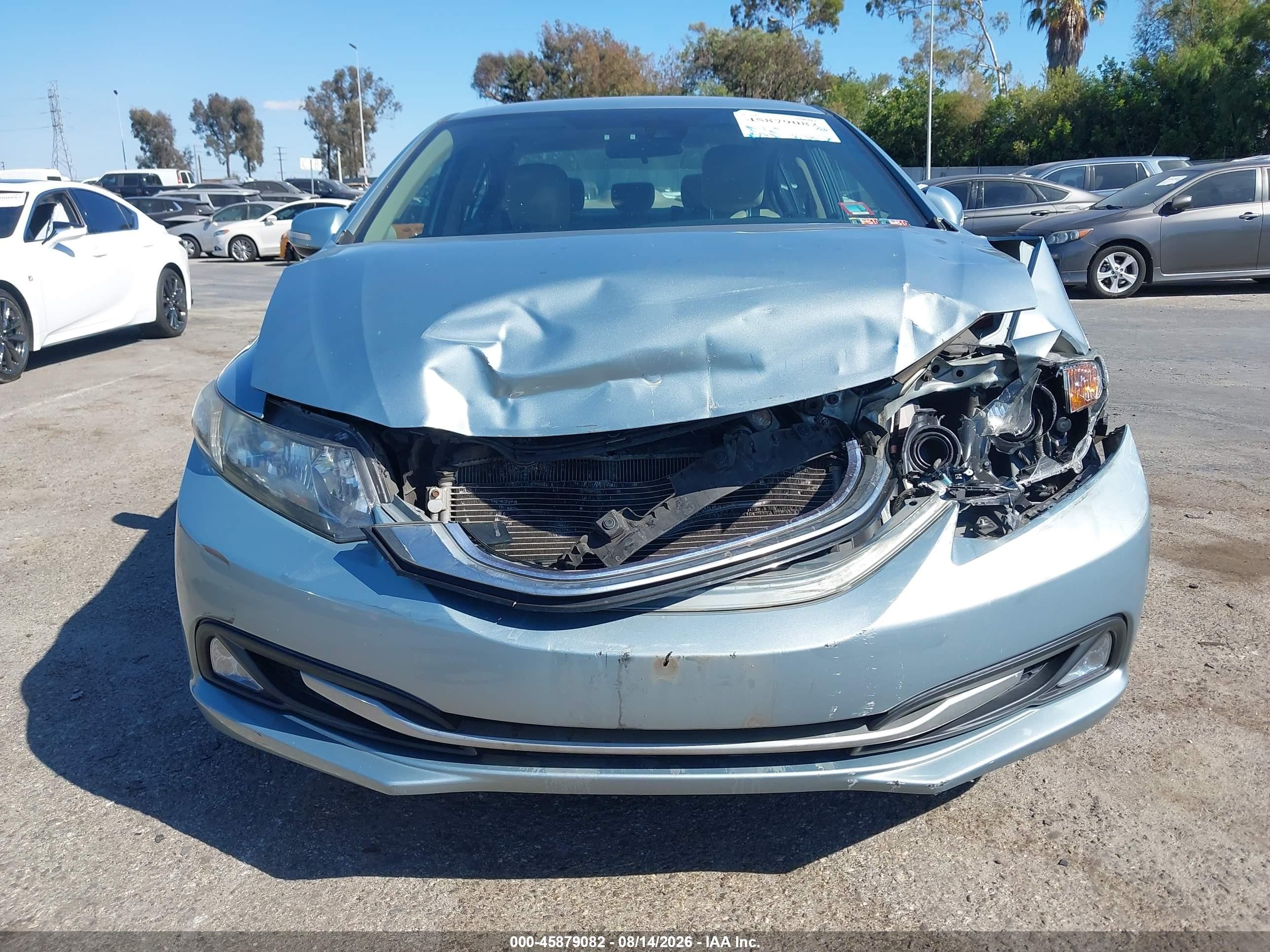 2013 Honda Civic Hybrid   Light Blue vin: 19XFB4F28DE200402