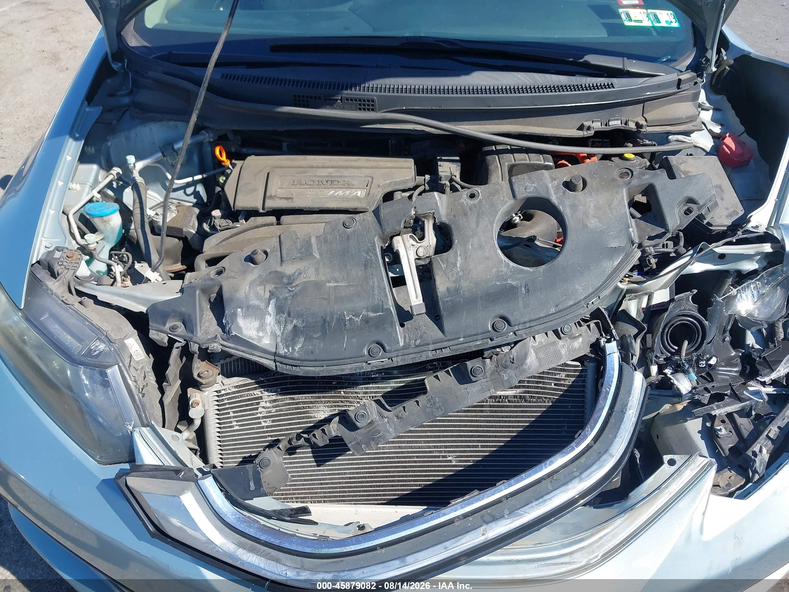 2013 Honda Civic Hybrid   Light Blue vin: 19XFB4F28DE200402