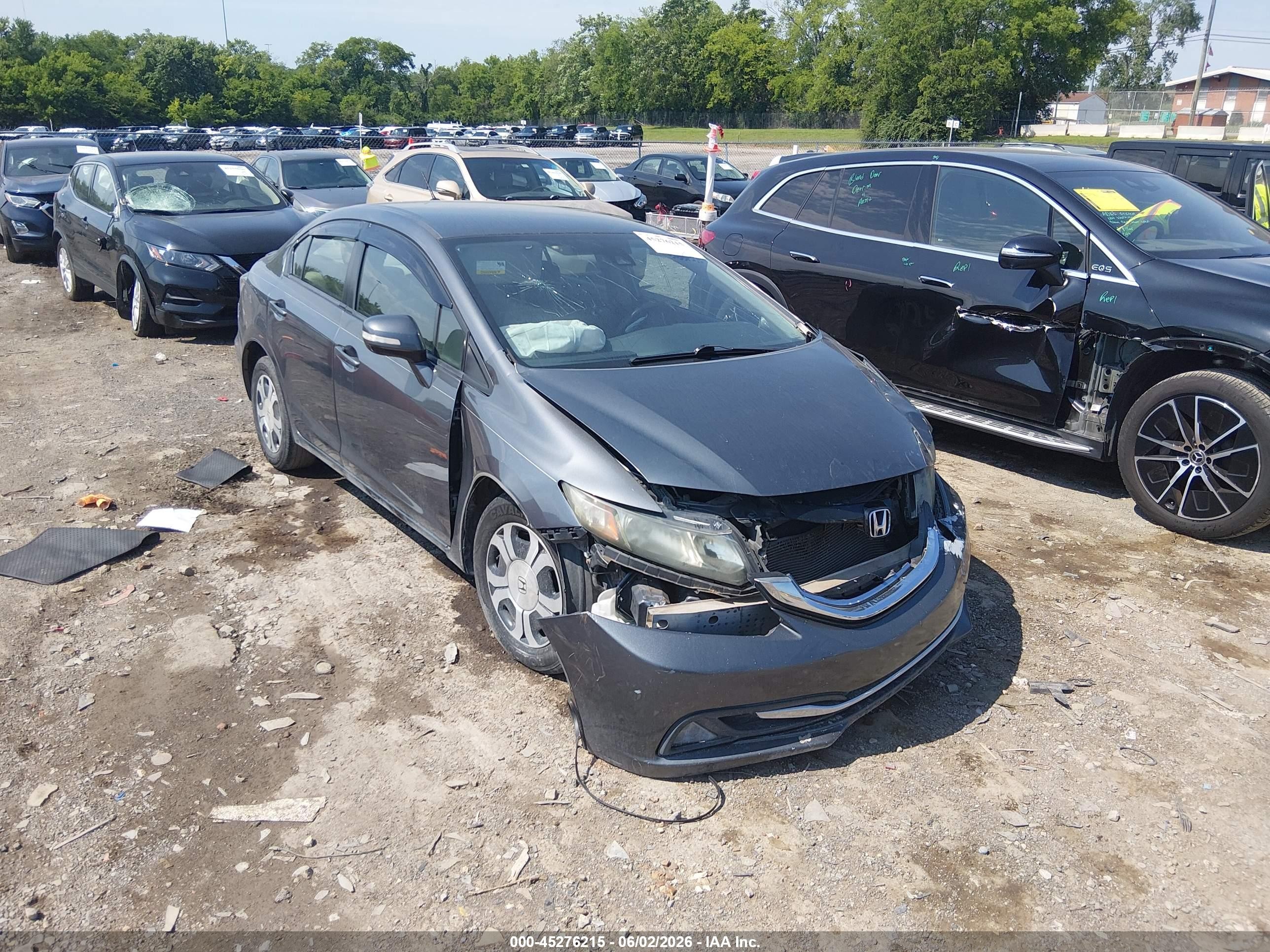 2013 Honda Civic Hybrid   Серый vin: 19XFB4F29DE001844