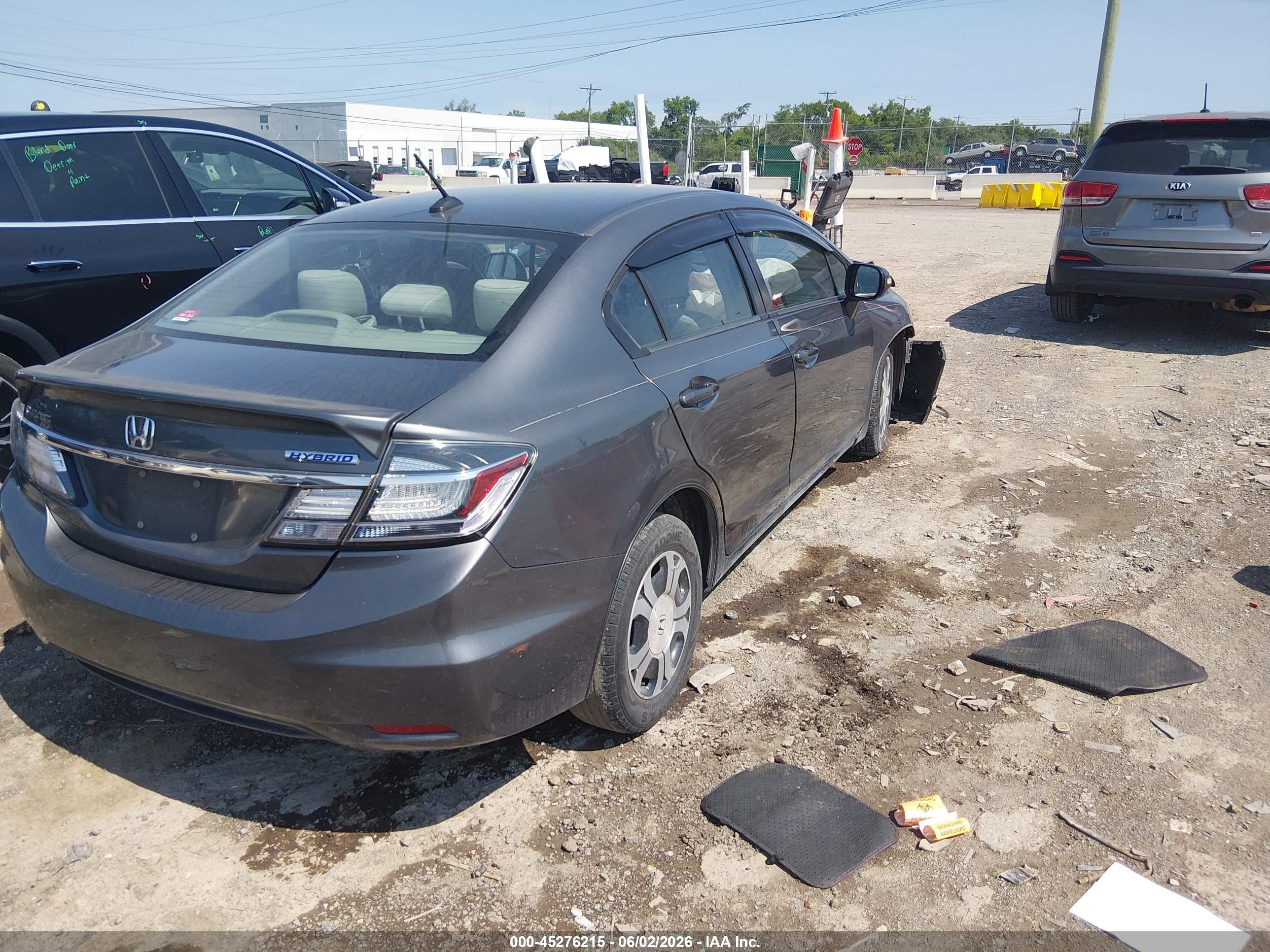 2013 Honda Civic Hybrid   Серый vin: 19XFB4F29DE001844