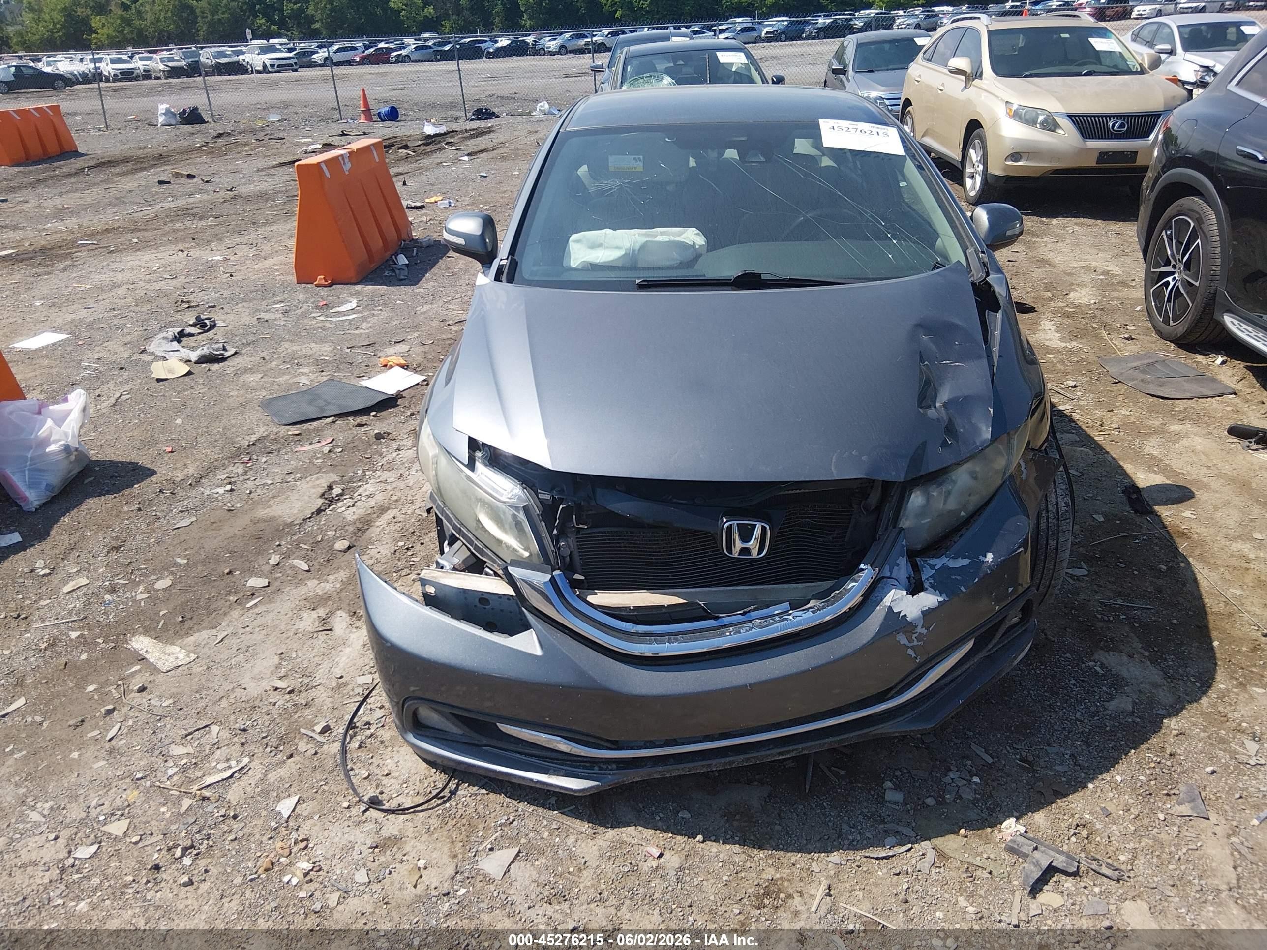 2013 Honda Civic Hybrid   Серый vin: 19XFB4F29DE001844