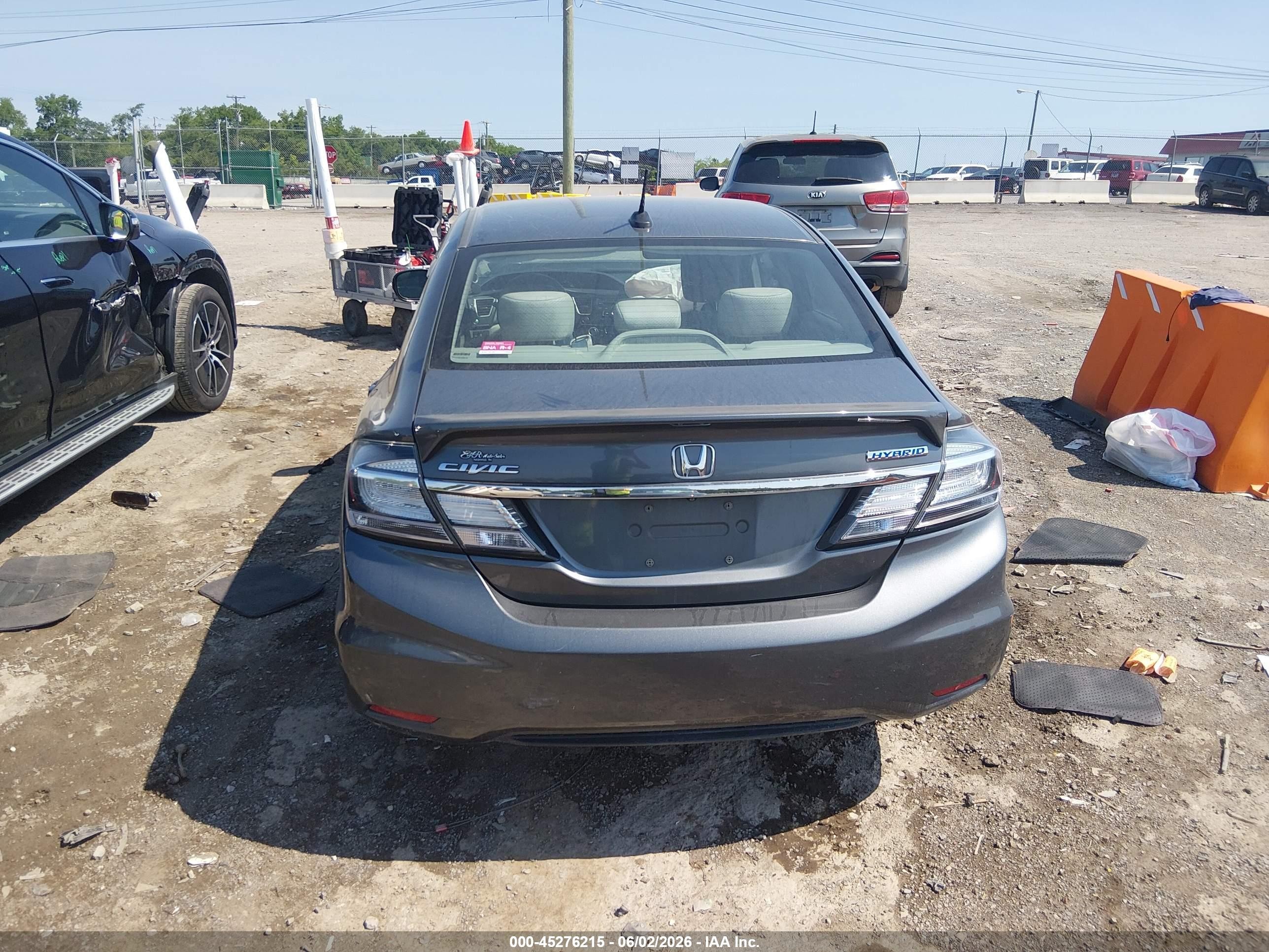 2013 Honda Civic Hybrid   Серый vin: 19XFB4F29DE001844