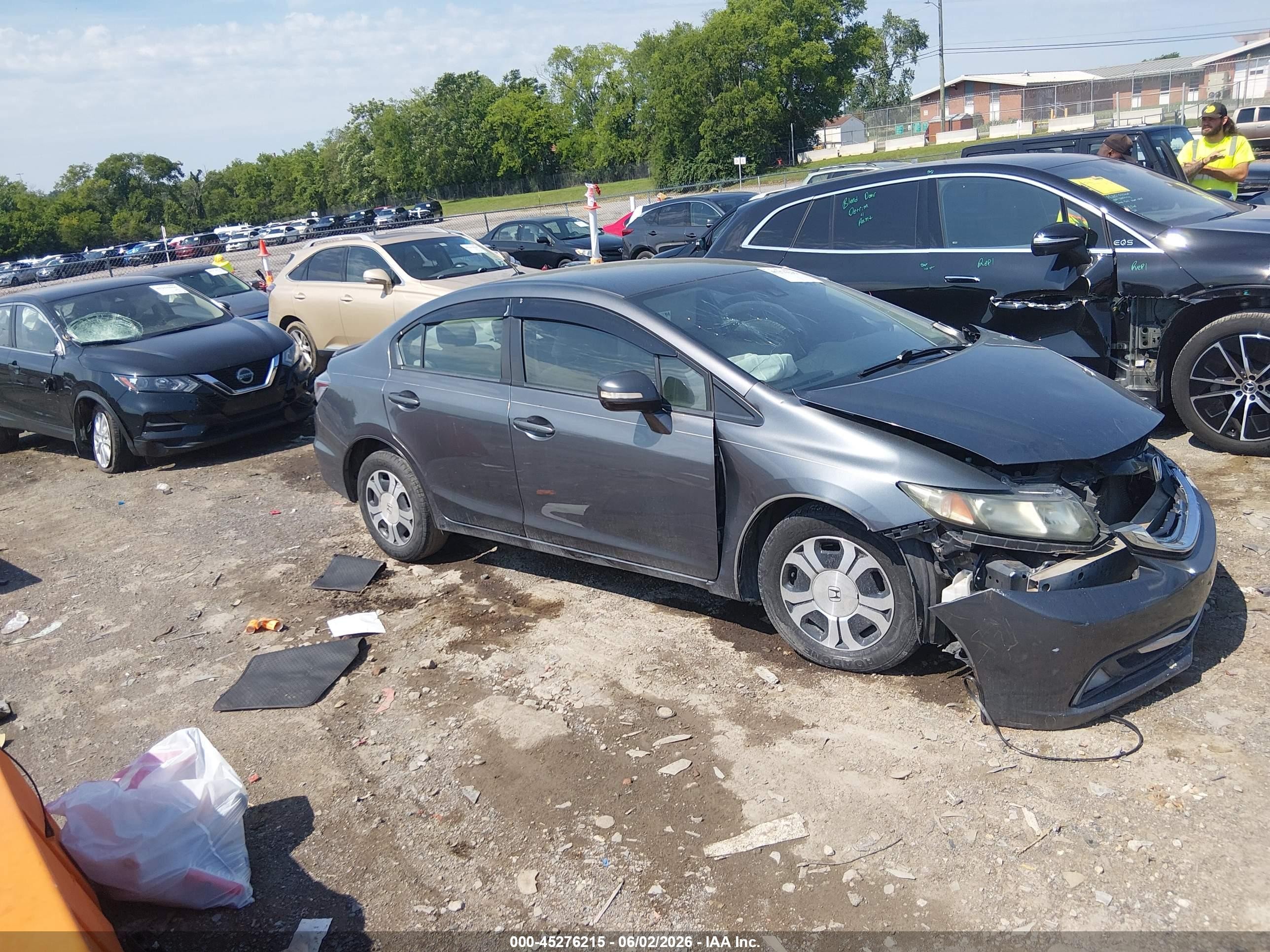 2013 Honda Civic Hybrid   Серый vin: 19XFB4F29DE001844