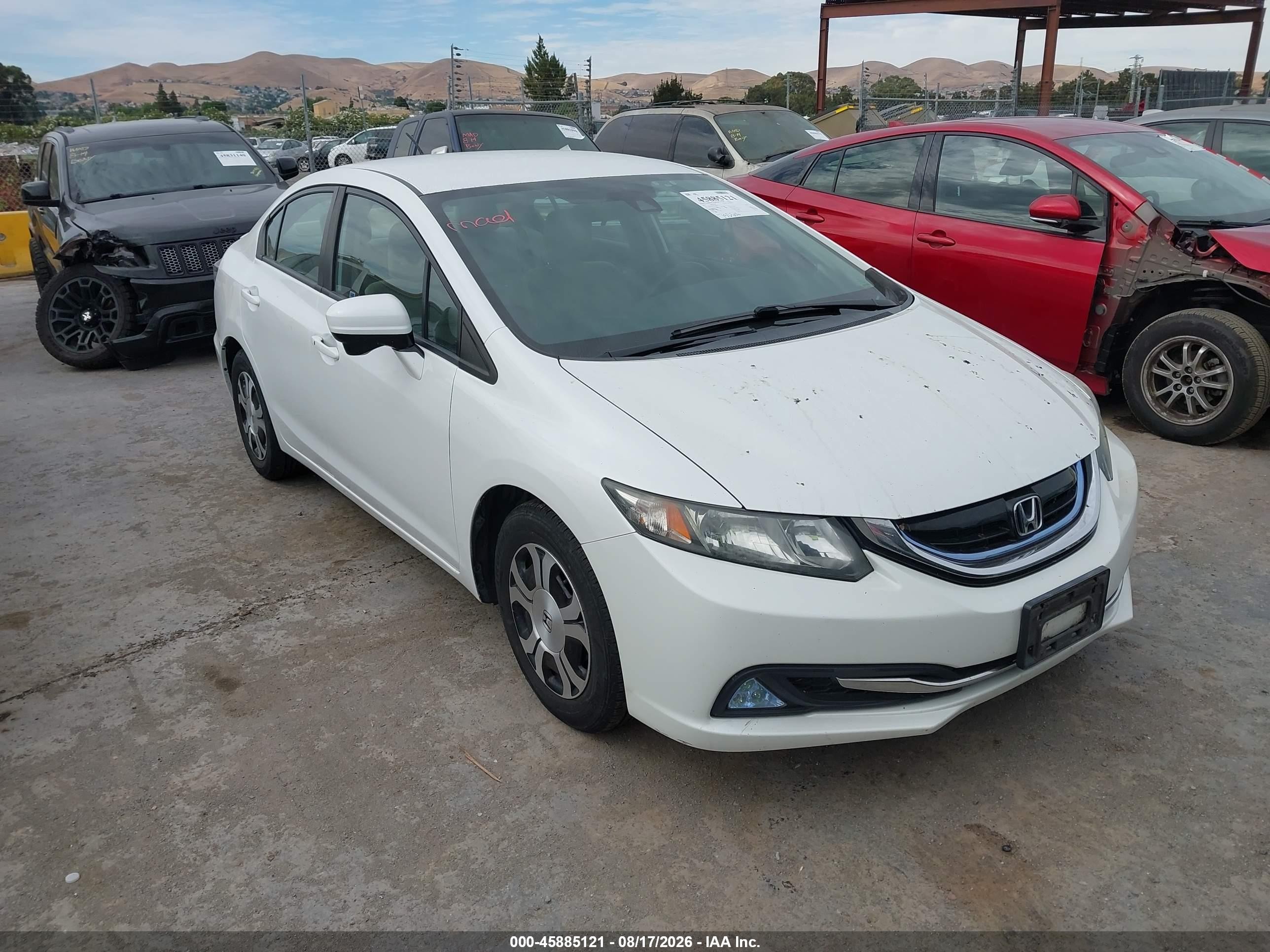 2015 Honda Civic Hybrid   White vin: 19XFB4F29FE200847