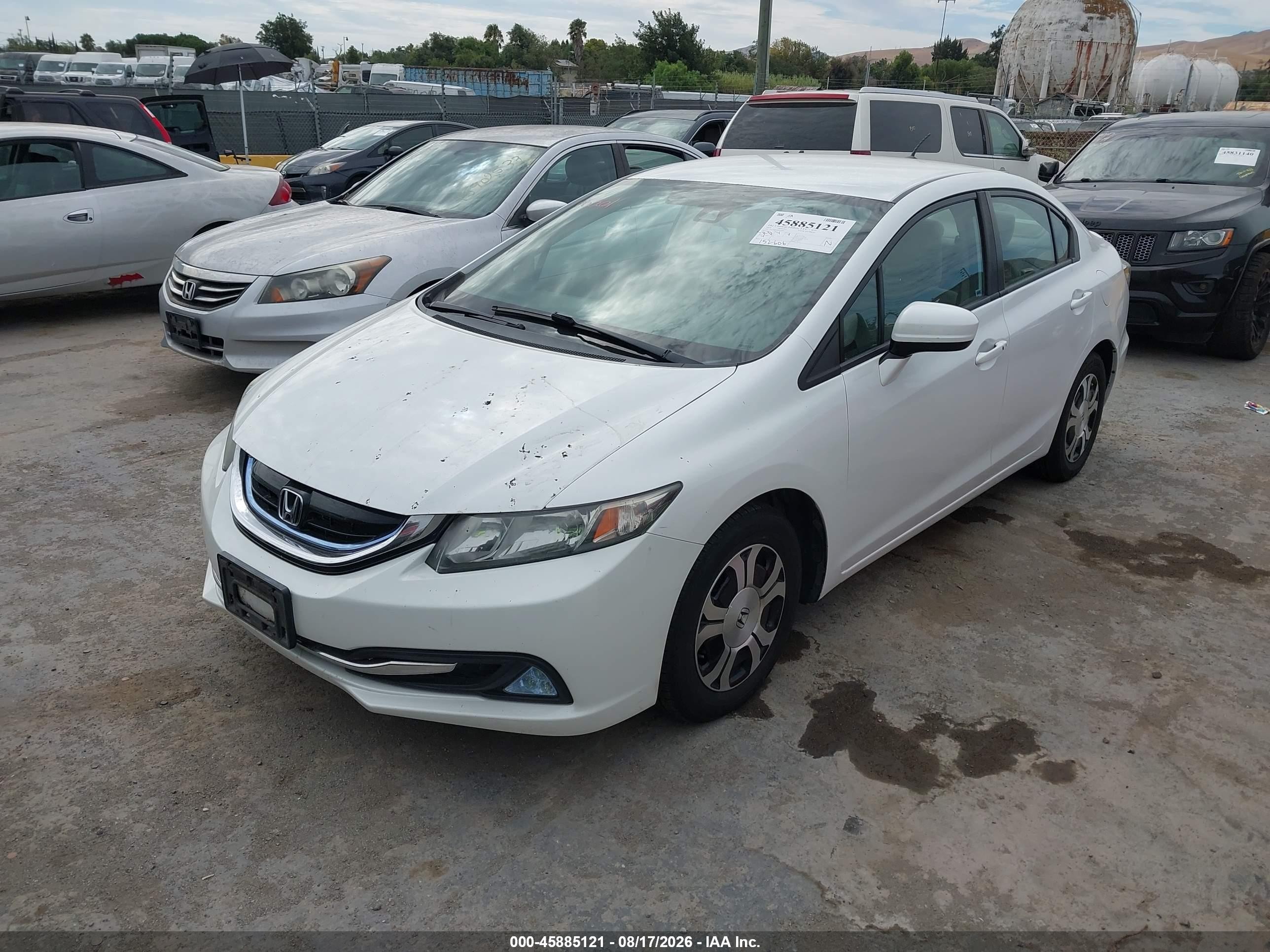 2015 Honda Civic Hybrid   White vin: 19XFB4F29FE200847