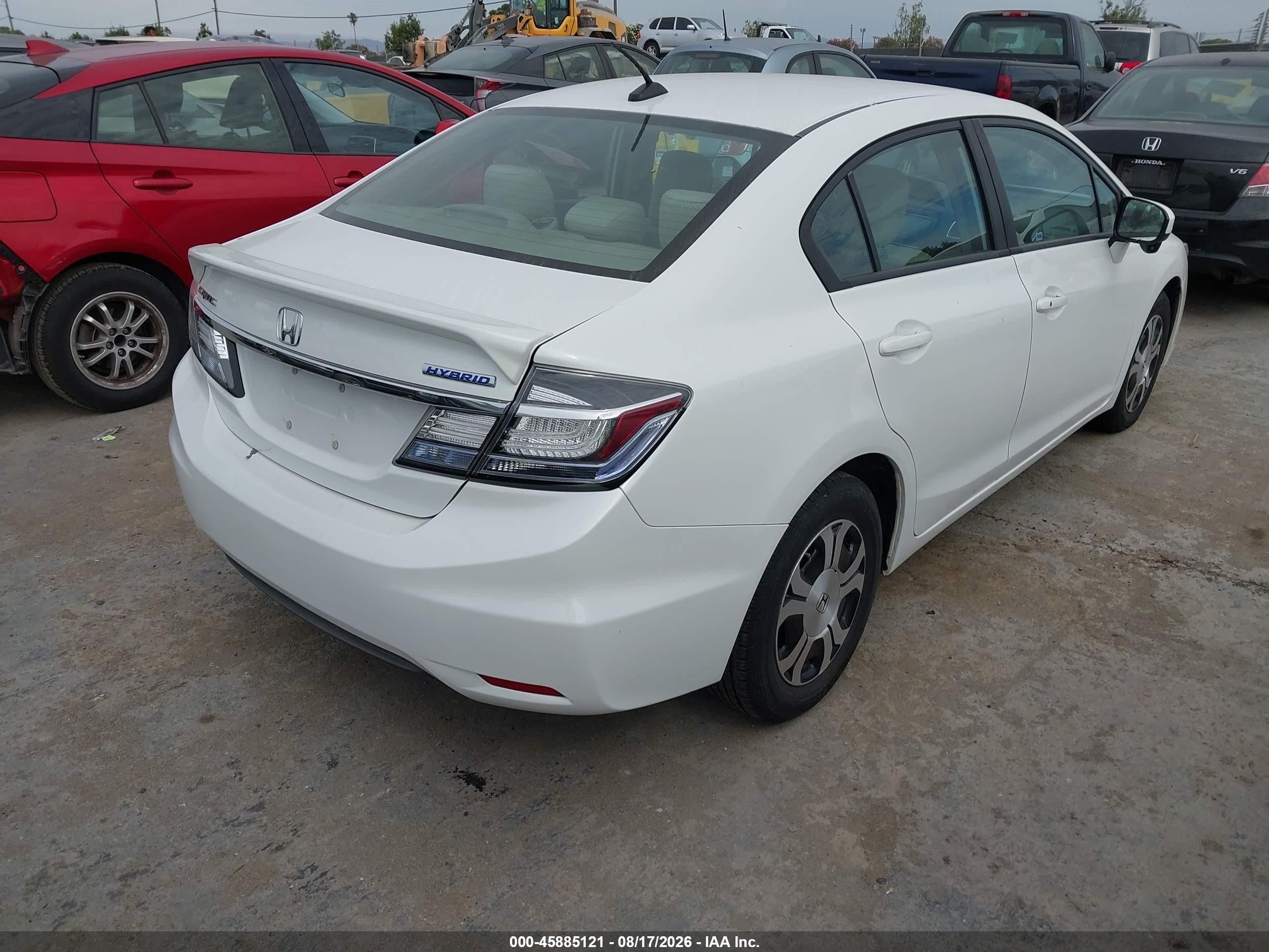2015 Honda Civic Hybrid   White vin: 19XFB4F29FE200847