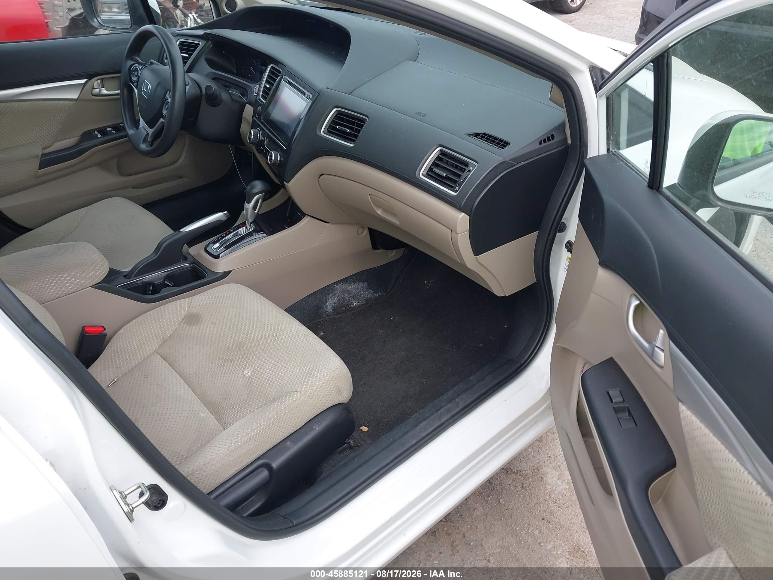 2015 Honda Civic Hybrid   White vin: 19XFB4F29FE200847