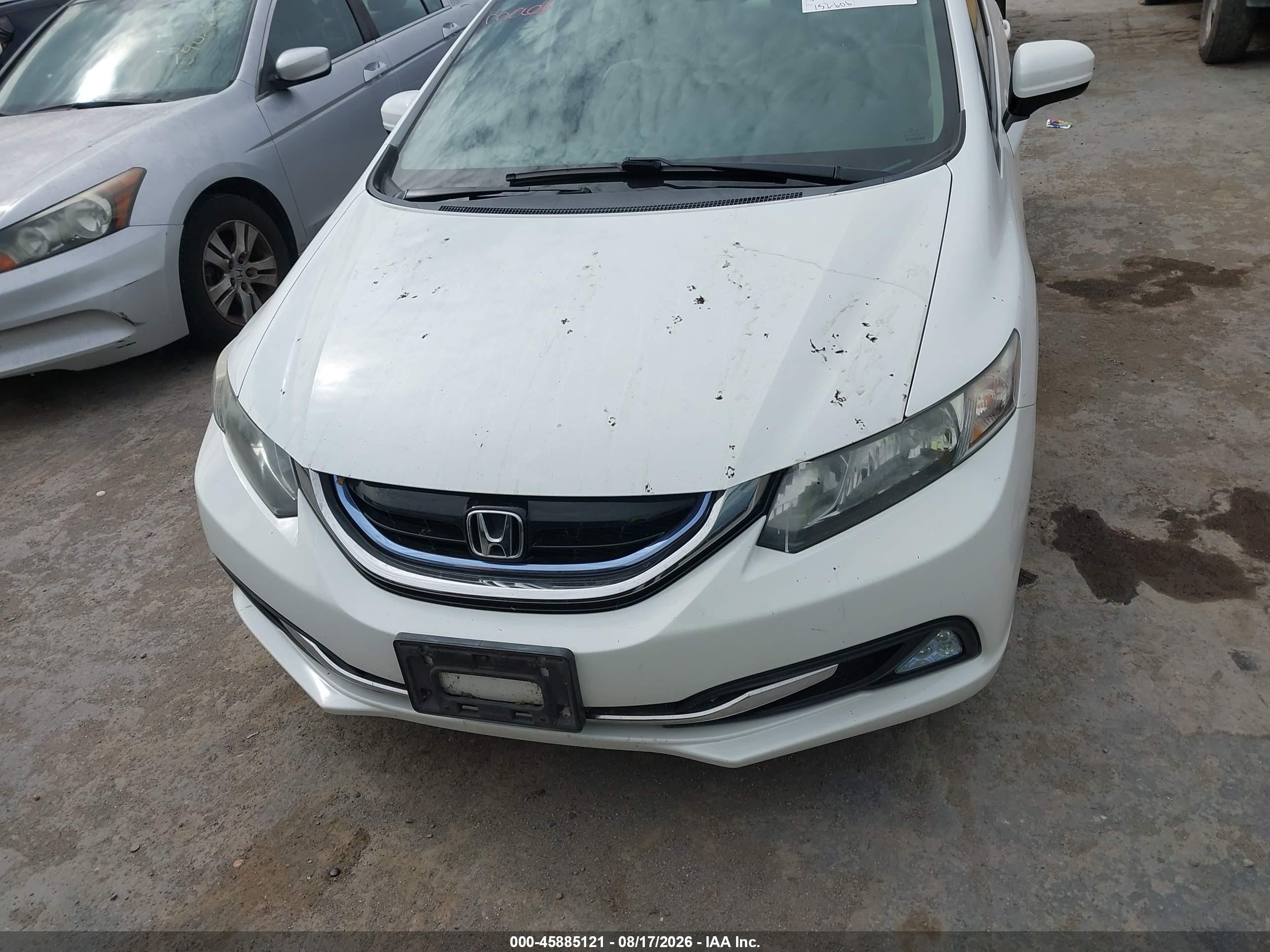 2015 Honda Civic Hybrid   White vin: 19XFB4F29FE200847