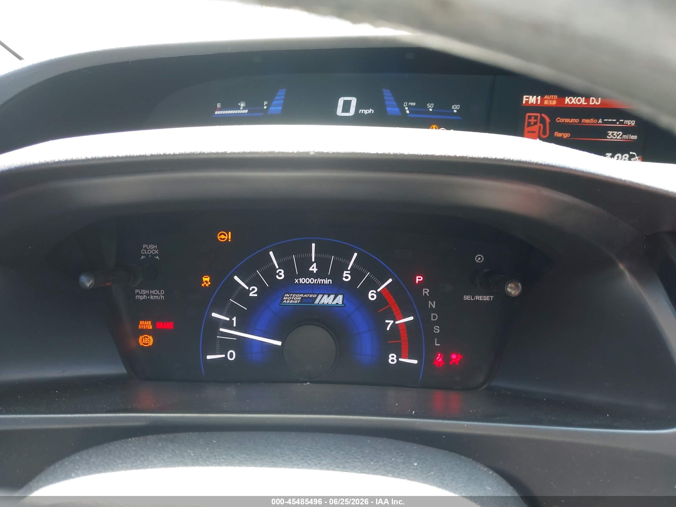 2013 Honda Civic Hybrid   Gray vin: 19XFB4F2XDE004154