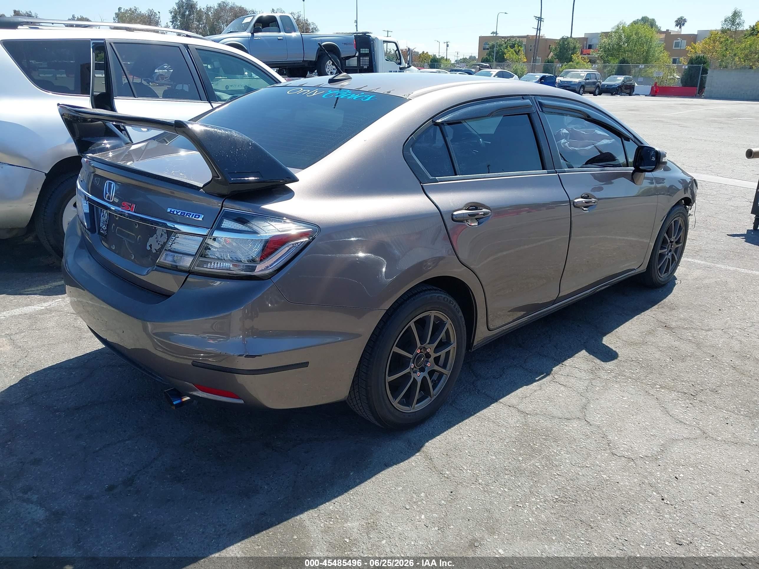 2013 Honda Civic Hybrid   Gray vin: 19XFB4F2XDE004154