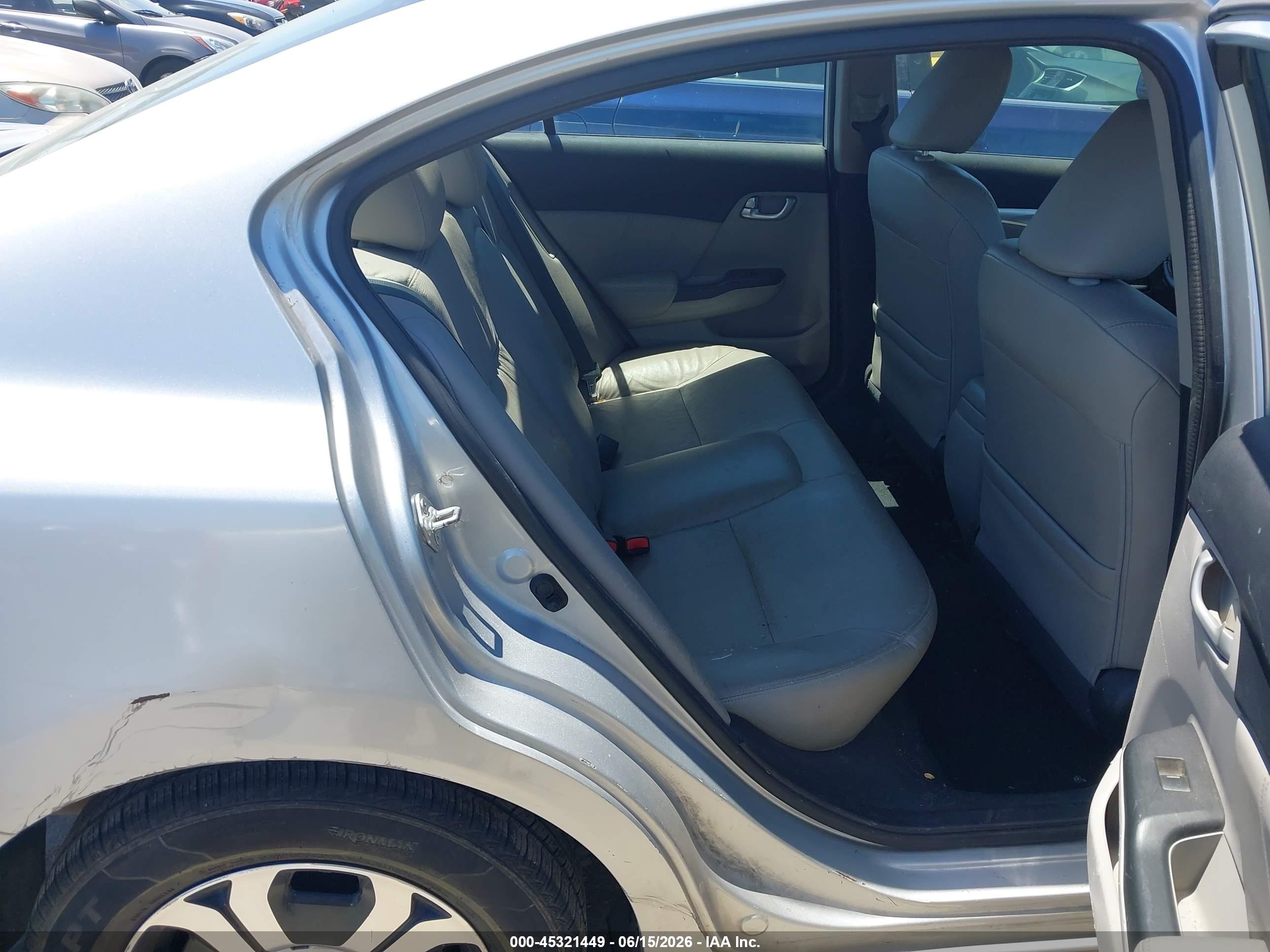 2013 Honda Civic Hybrid   Gray vin: 19XFB4F30DE201987