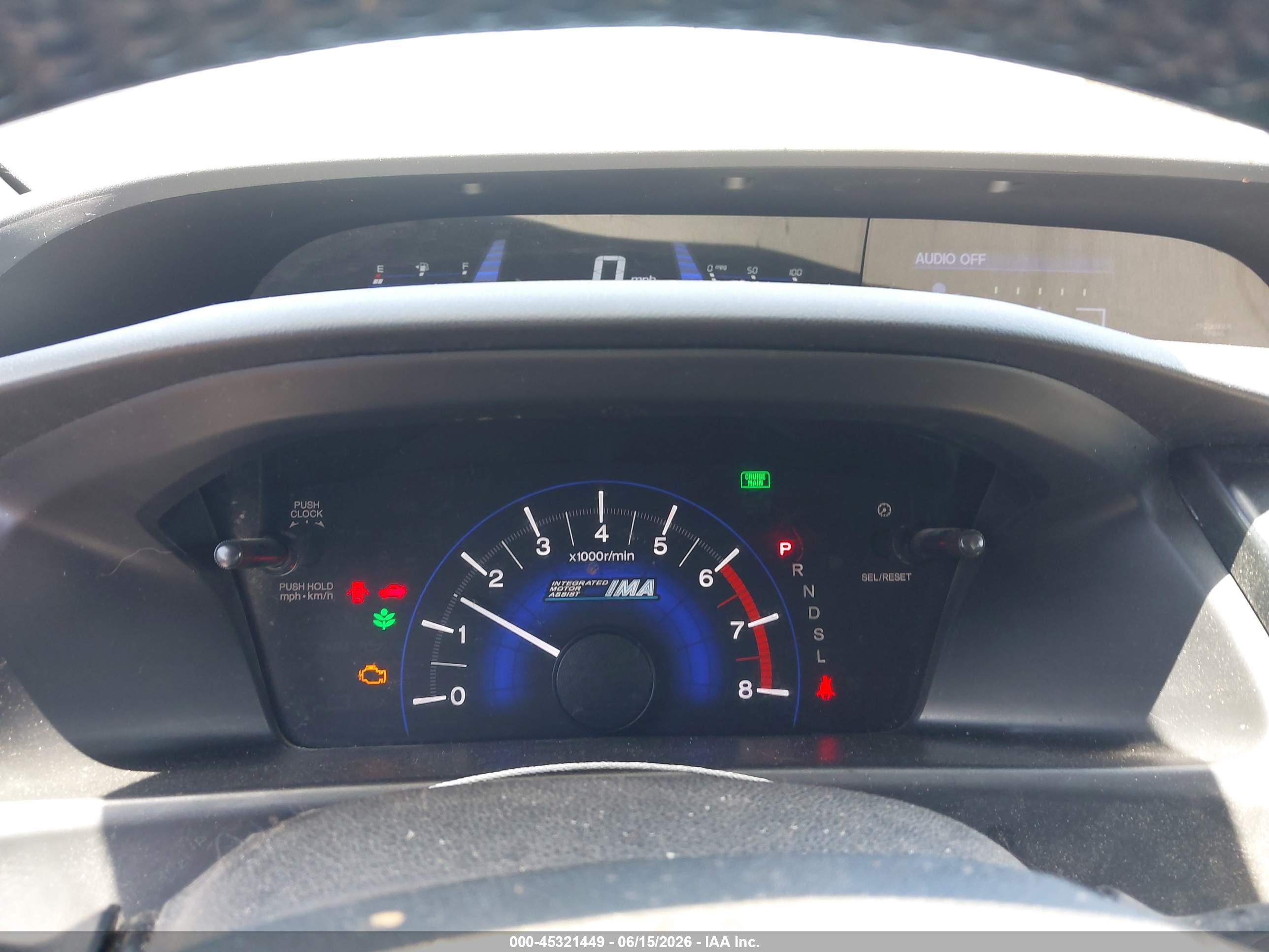 2013 Honda Civic Hybrid   Gray vin: 19XFB4F30DE201987
