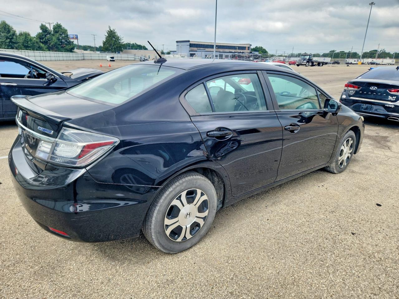 2015 Honda Civic Hybrid L Black vin: 19XFB4F30FE000576