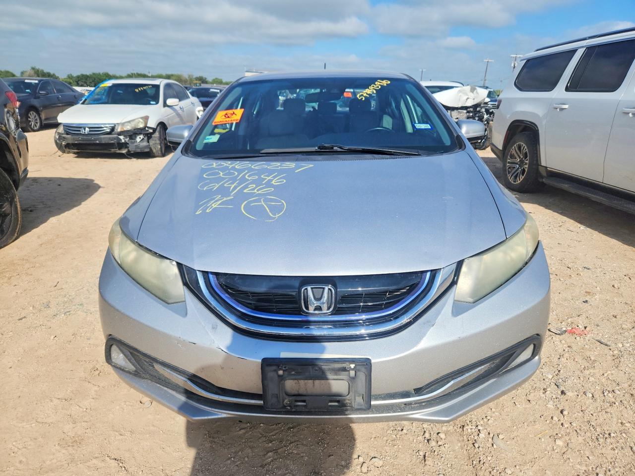 2015 Honda Civic Hybrid L Серебряный vin: 19XFB4F30FE001646