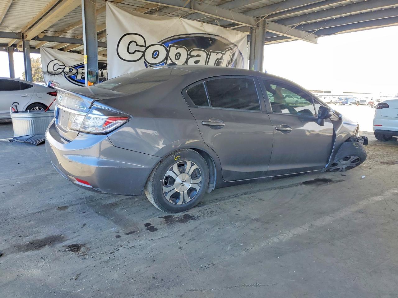 2013 Honda Civic Hybrid L Gray vin: 19XFB4F31DE200301