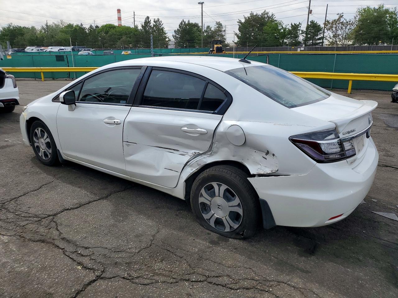 2014 Honda Civic Hybrid L White vin: 19XFB4F31EE001332