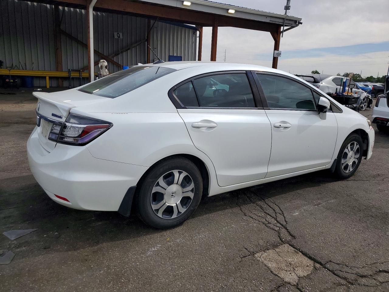 2014 Honda Civic Hybrid L White vin: 19XFB4F31EE001332