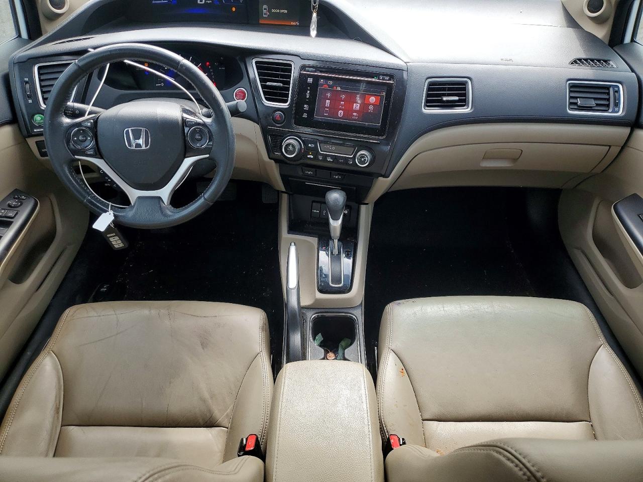 2014 Honda Civic Hybrid L White vin: 19XFB4F31EE001332