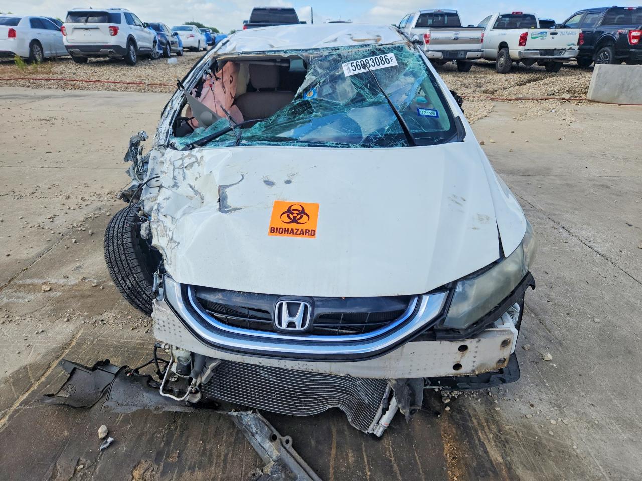 2013 Honda Civic Hybrid L Белый vin: 19XFB4F32DE002861