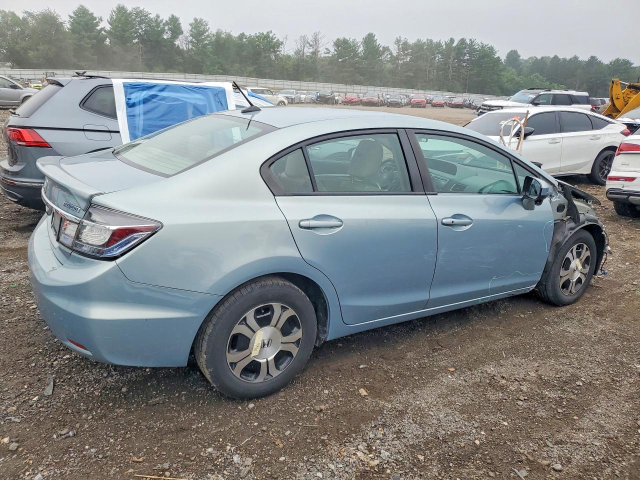 2014 Honda Civic Hybrid L Blue vin: 19XFB4F32EE000464