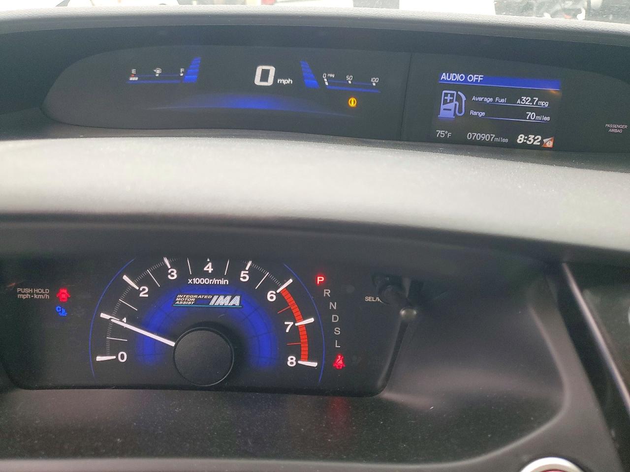 2014 Honda Civic Hybrid L Blue vin: 19XFB4F32EE000464