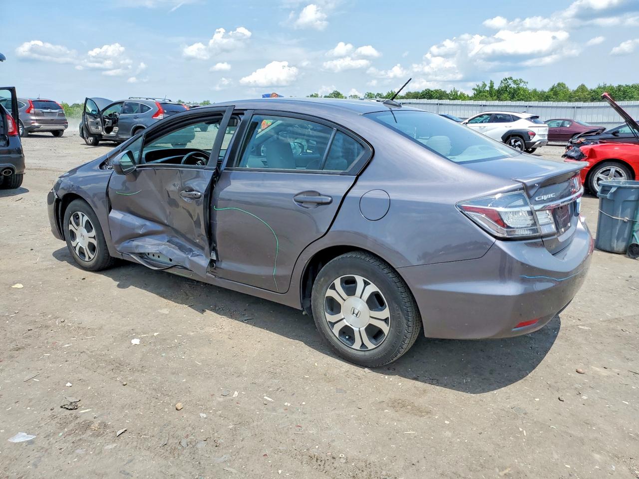 2015 Honda Civic Hybrid L Gray vin: 19XFB4F32FE200178
