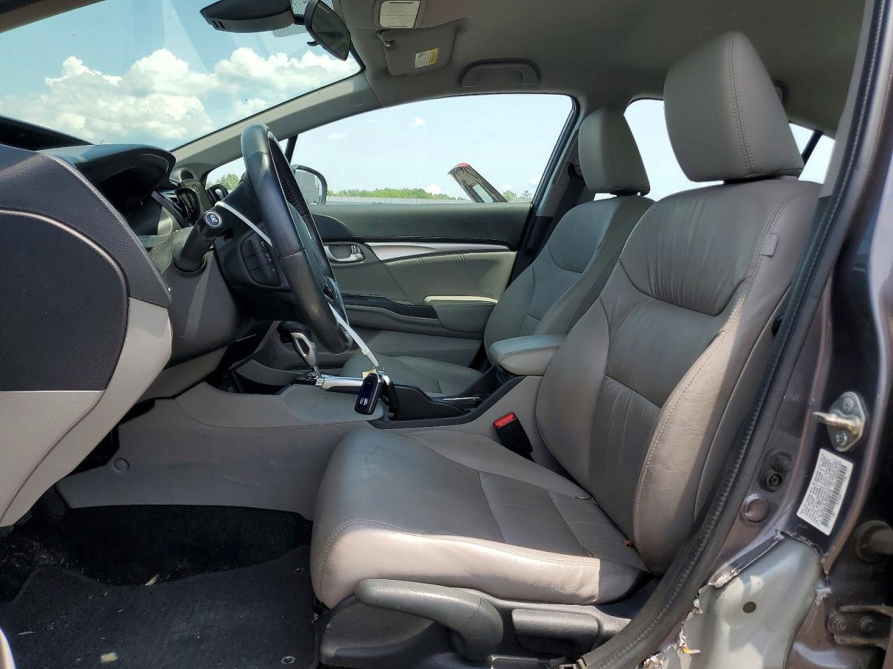 2015 Honda Civic Hybrid L Gray vin: 19XFB4F32FE200178