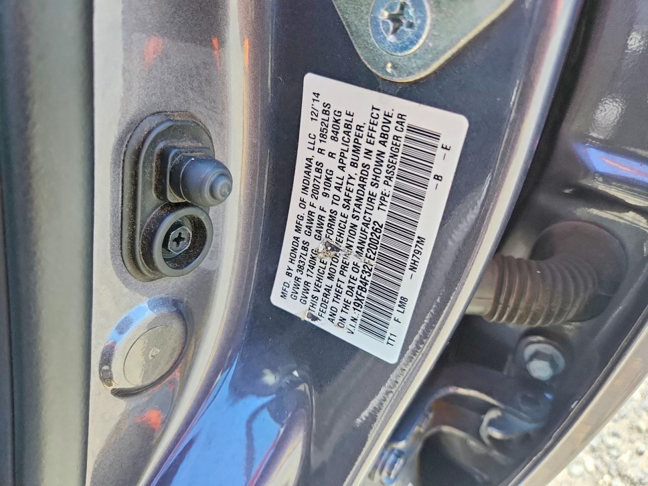 2015 Honda Civic Hybrid L Gray vin: 19XFB4F32FE200262