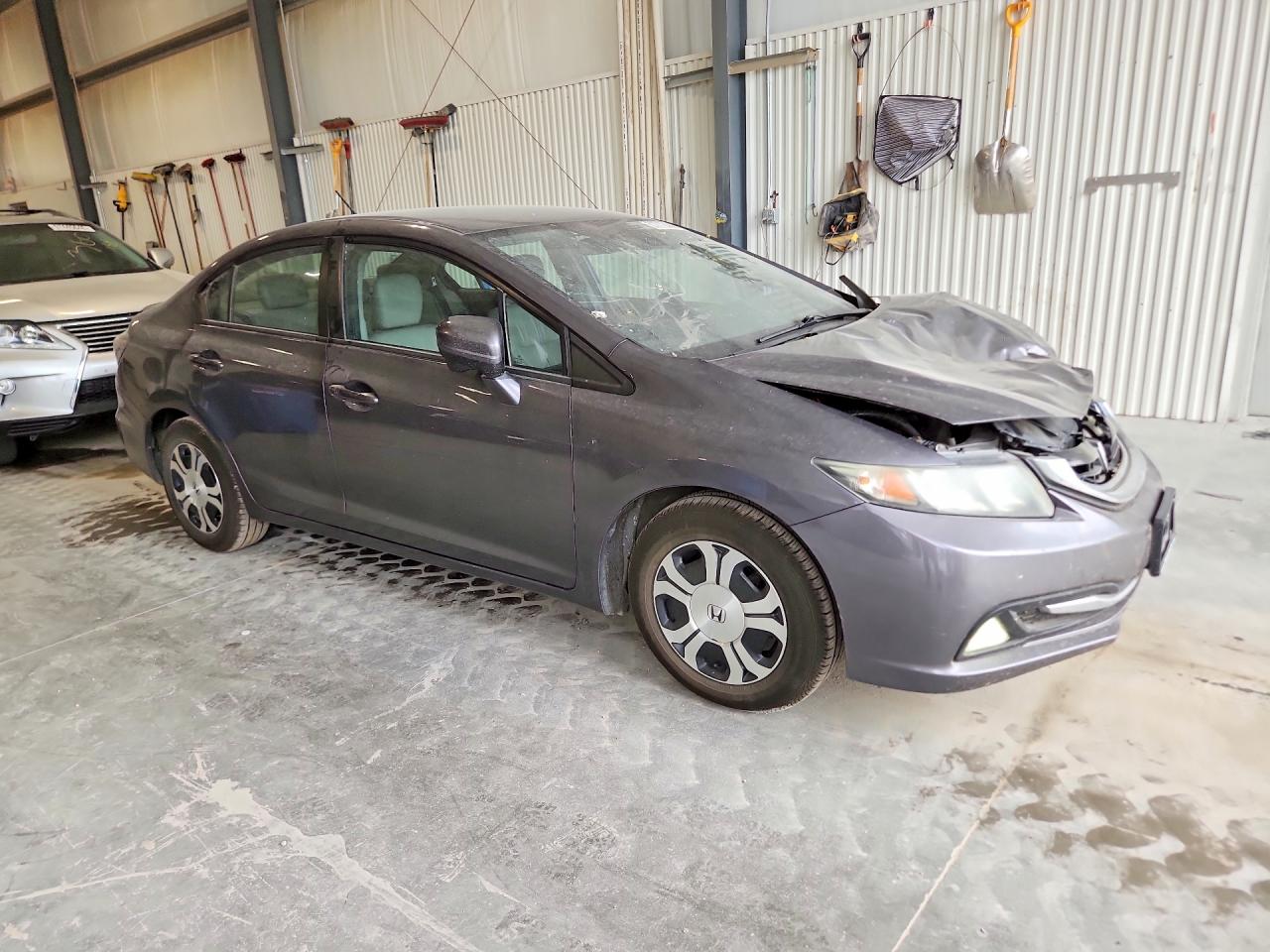 2014 Honda Civic Hybrid L Gray vin: 19XFB4F33EE001848