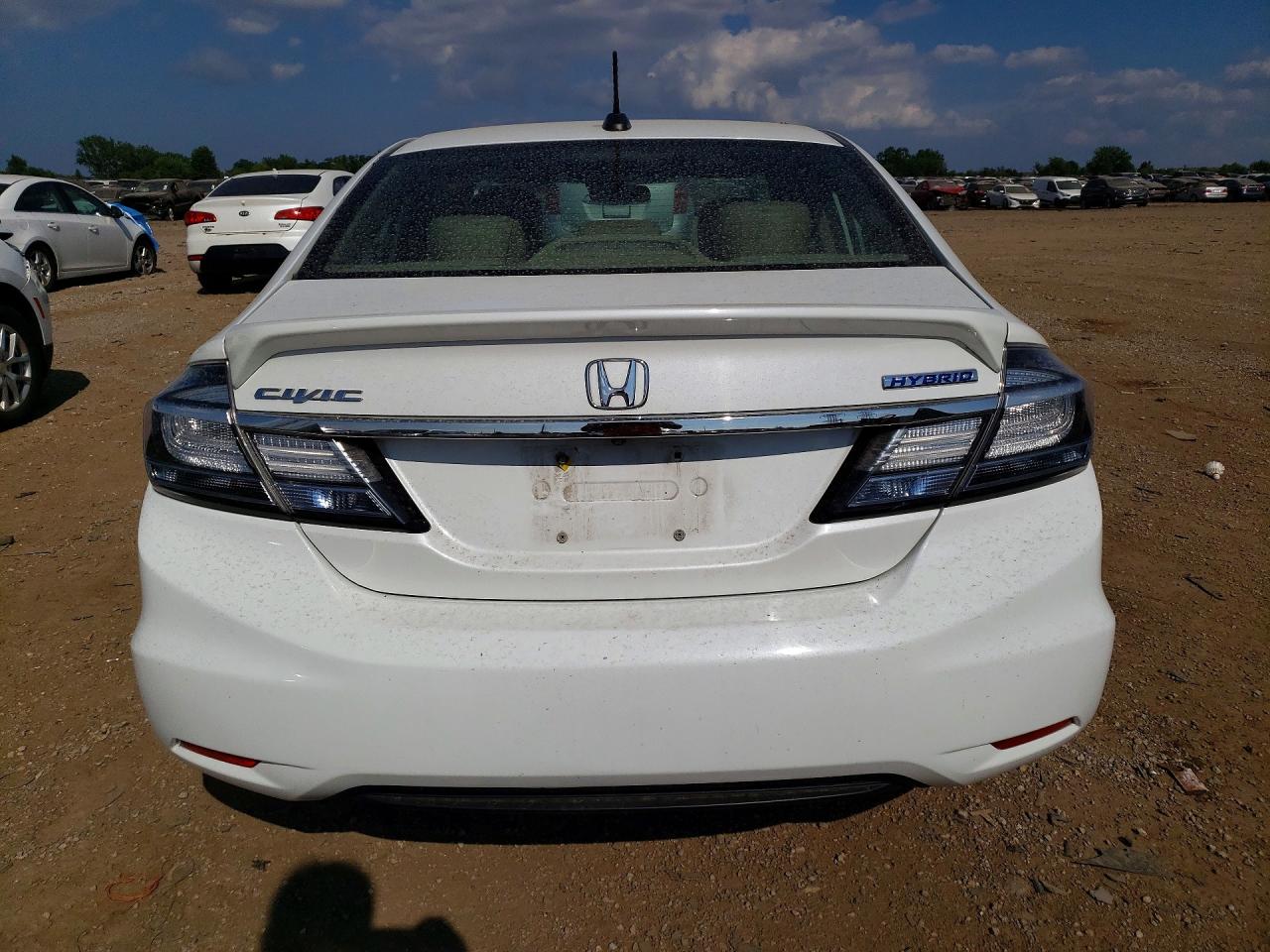 2013 Honda Civic Hybrid L White vin: 19XFB4F34DE002859