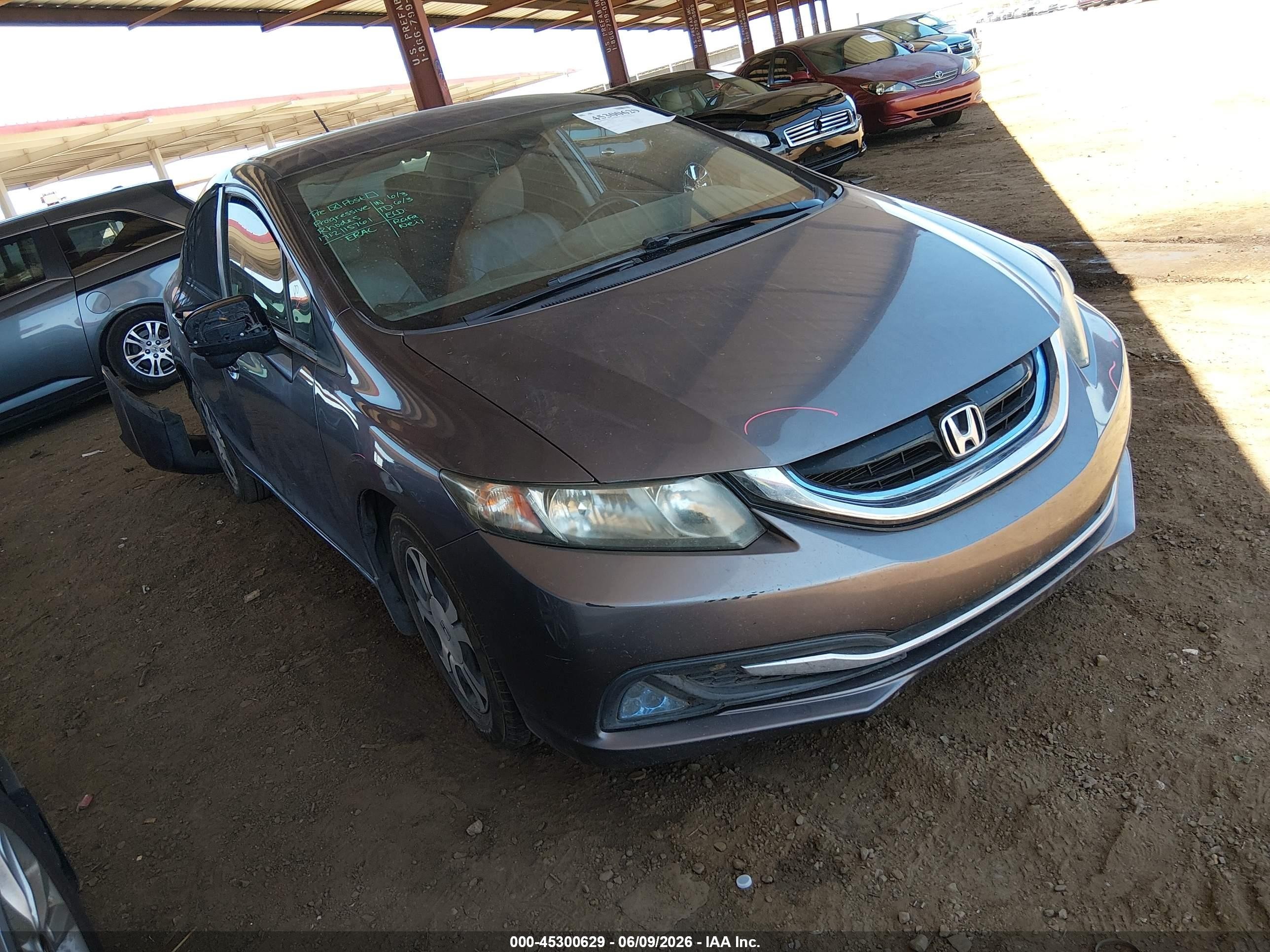 2015 Honda Civic Hybrid   Серый vin: 19XFB4F34FE000256
