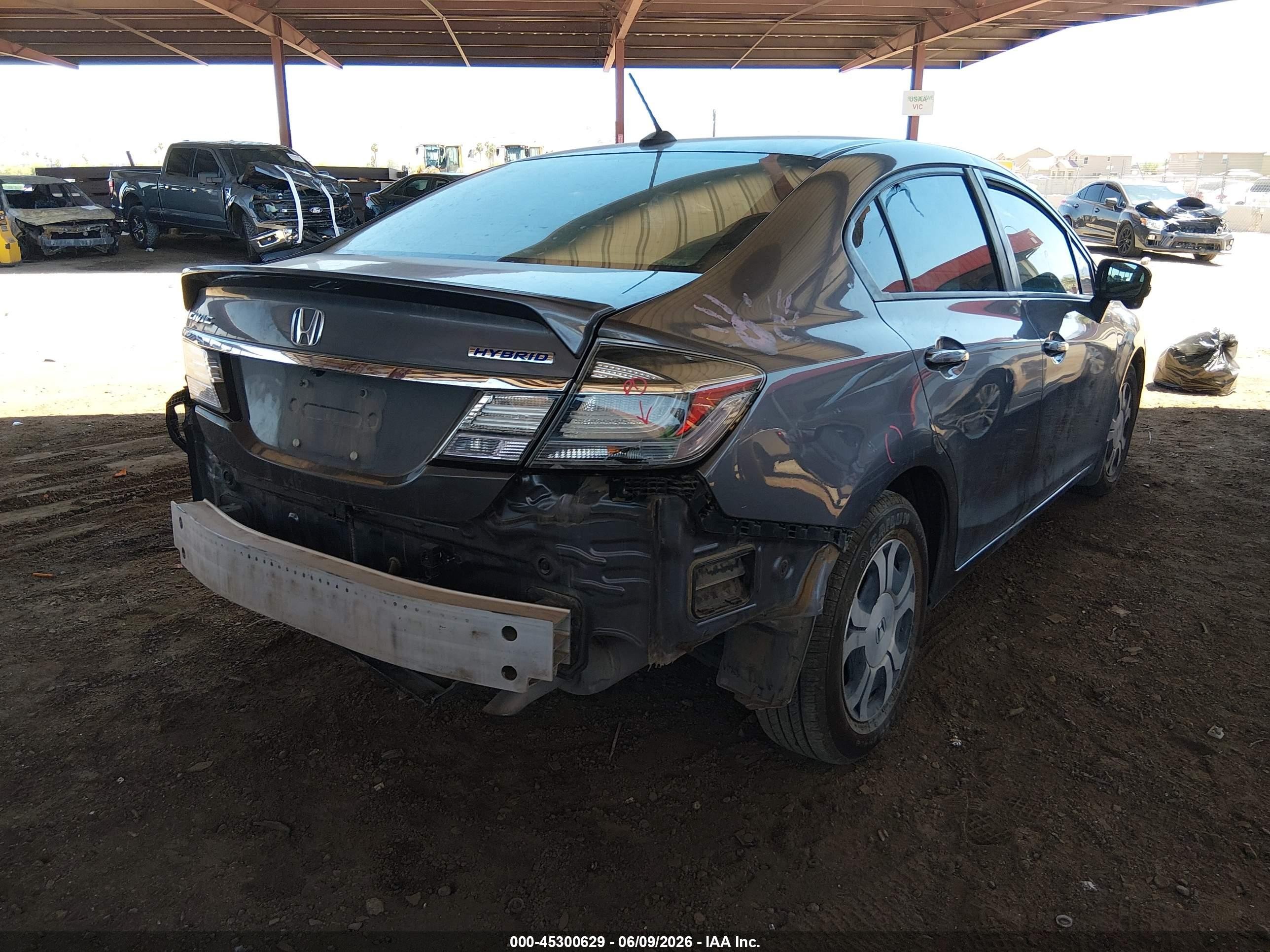 2015 Honda Civic Hybrid   Серый vin: 19XFB4F34FE000256