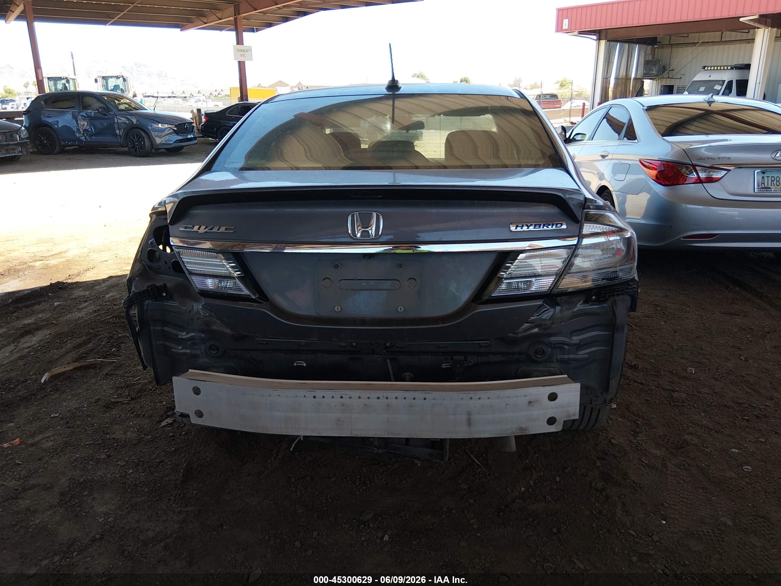 2015 Honda Civic Hybrid   Серый vin: 19XFB4F34FE000256