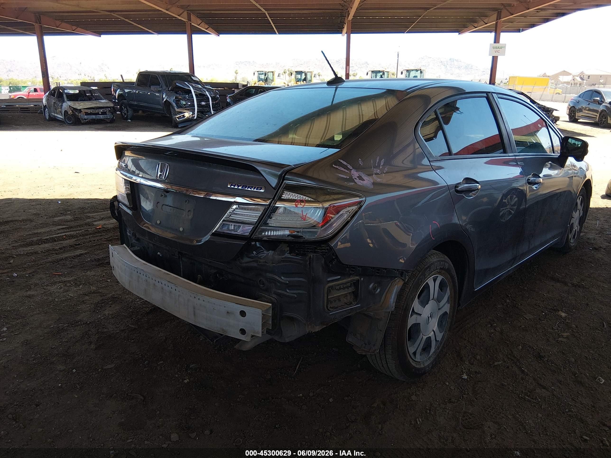 2015 Honda Civic Hybrid   Серый vin: 19XFB4F34FE000256