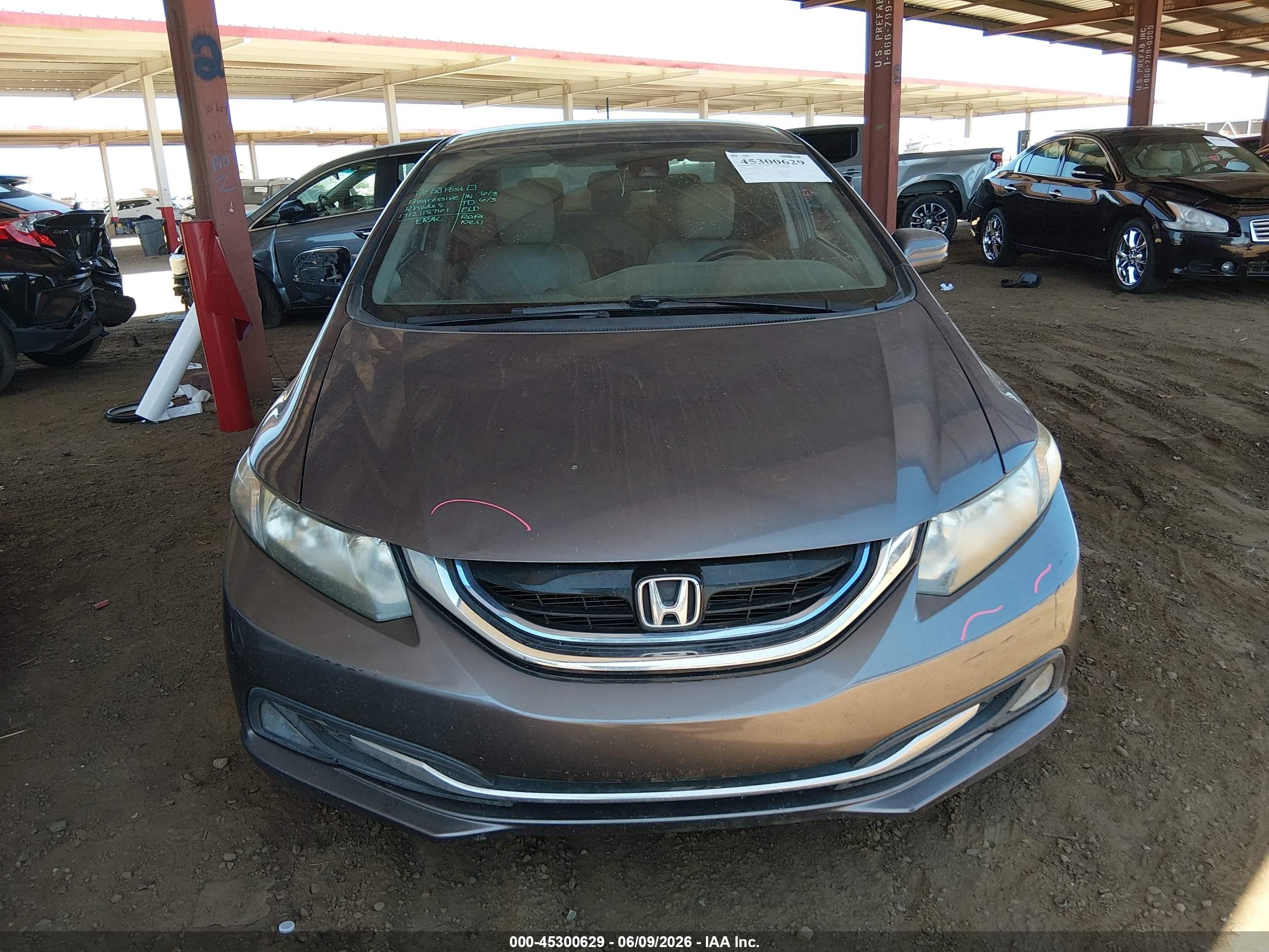 2015 Honda Civic Hybrid   Серый vin: 19XFB4F34FE000256