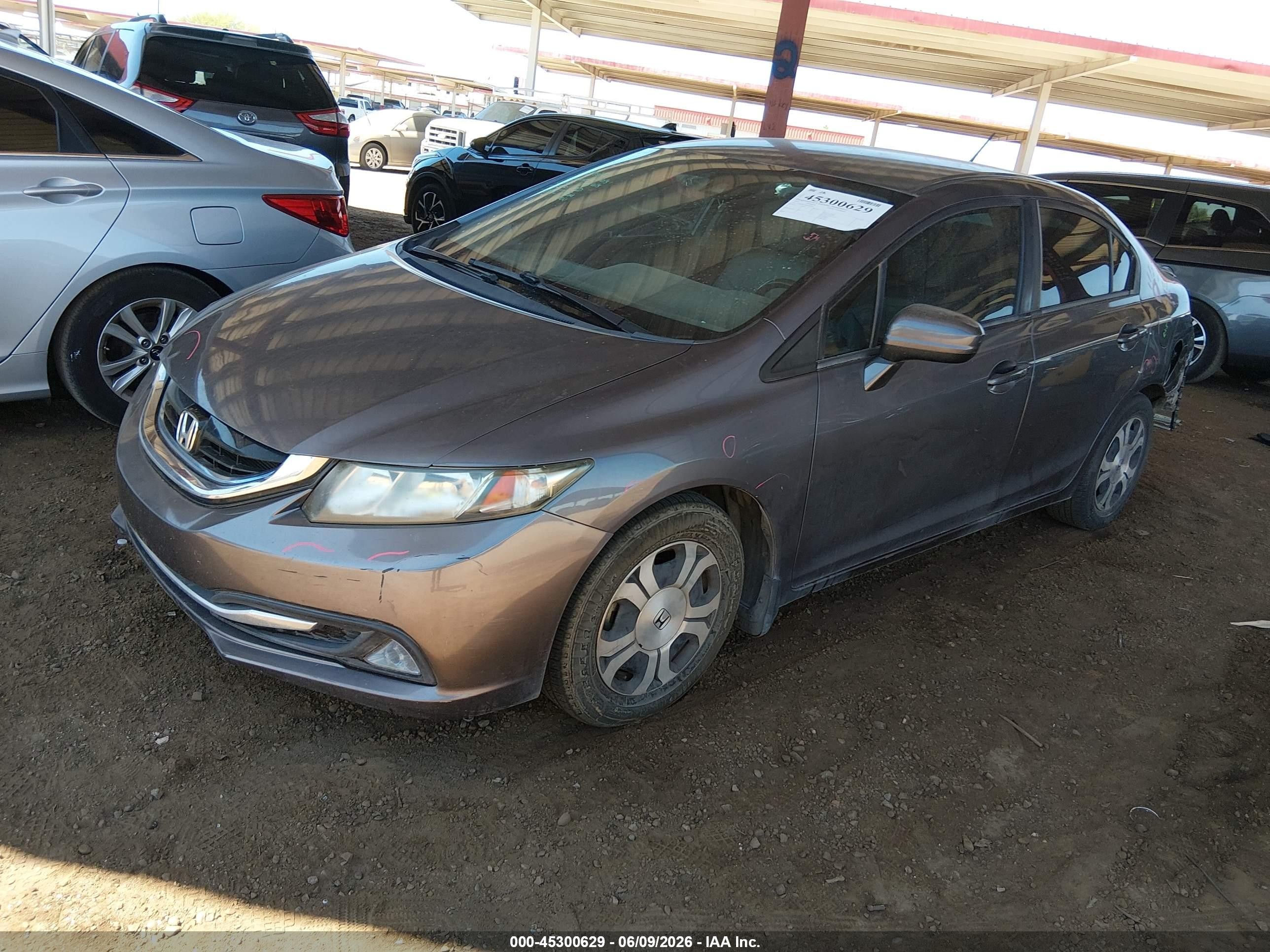 2015 Honda Civic Hybrid   Серый vin: 19XFB4F34FE000256