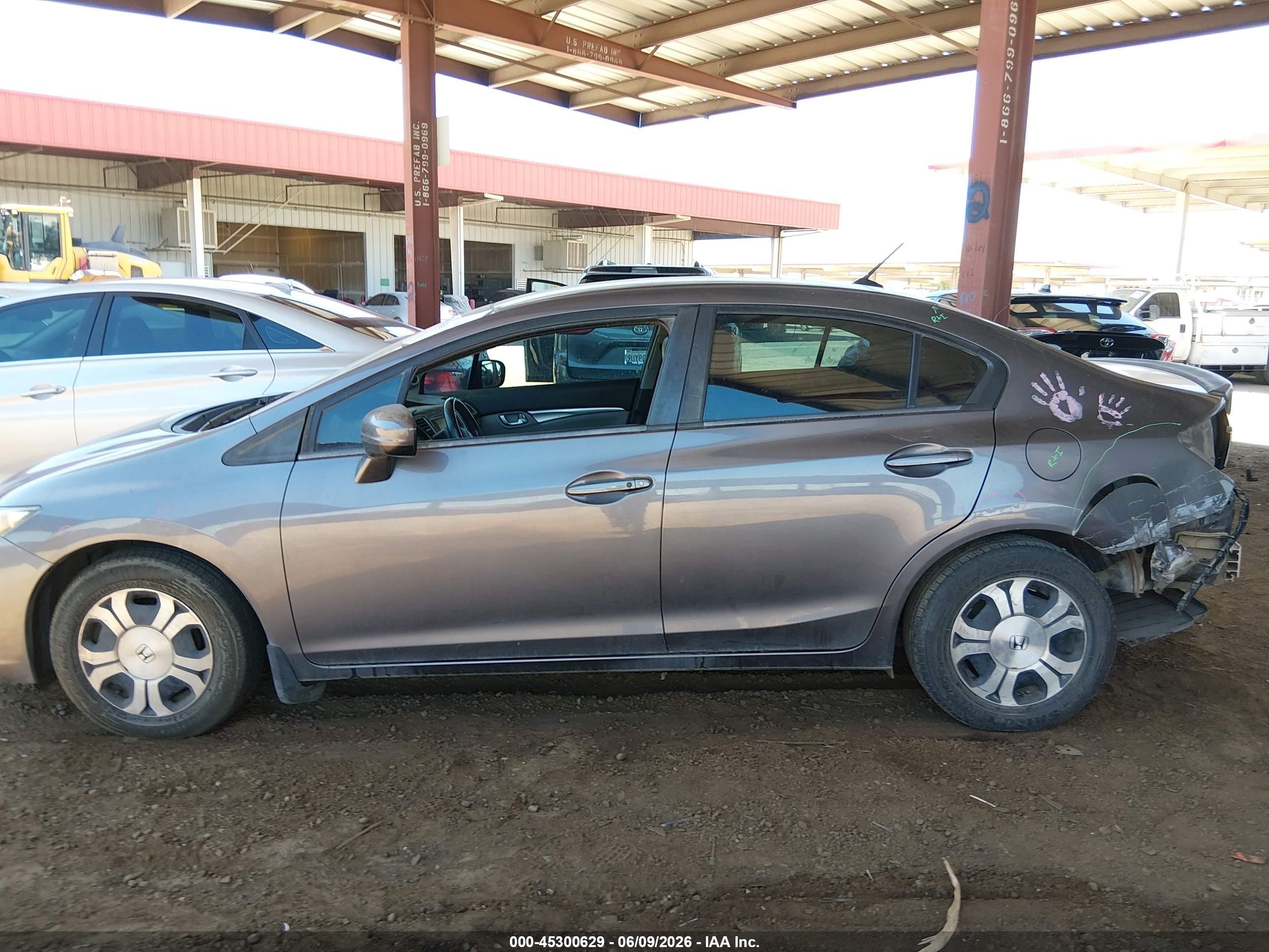2015 Honda Civic Hybrid   Серый vin: 19XFB4F34FE000256
