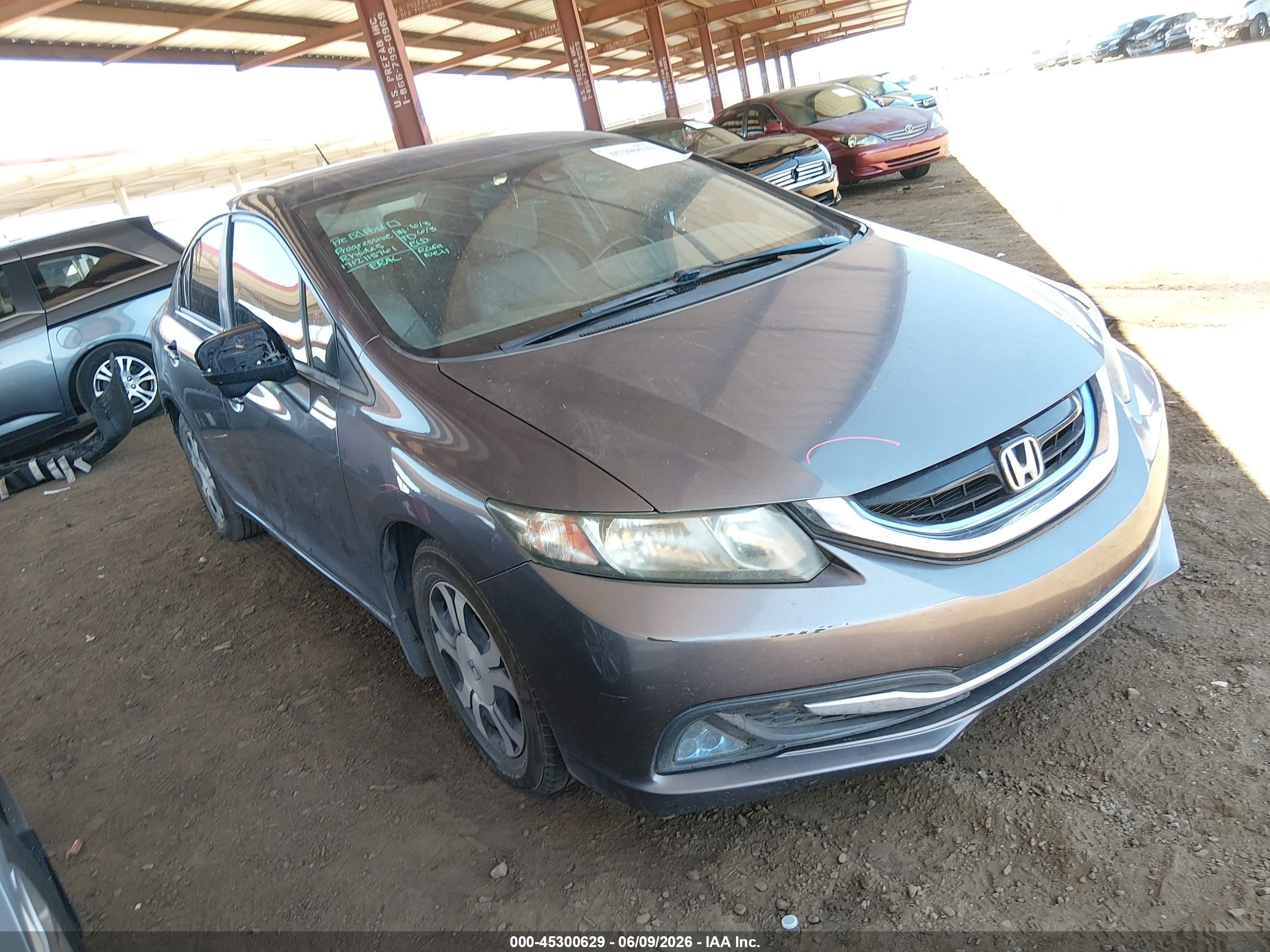 2015 Honda Civic Hybrid   Серый vin: 19XFB4F34FE000256