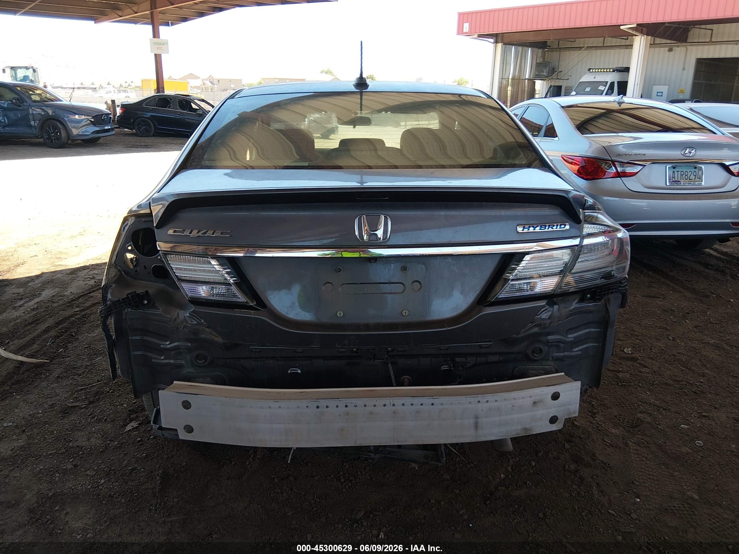 2015 Honda Civic Hybrid   Серый vin: 19XFB4F34FE000256