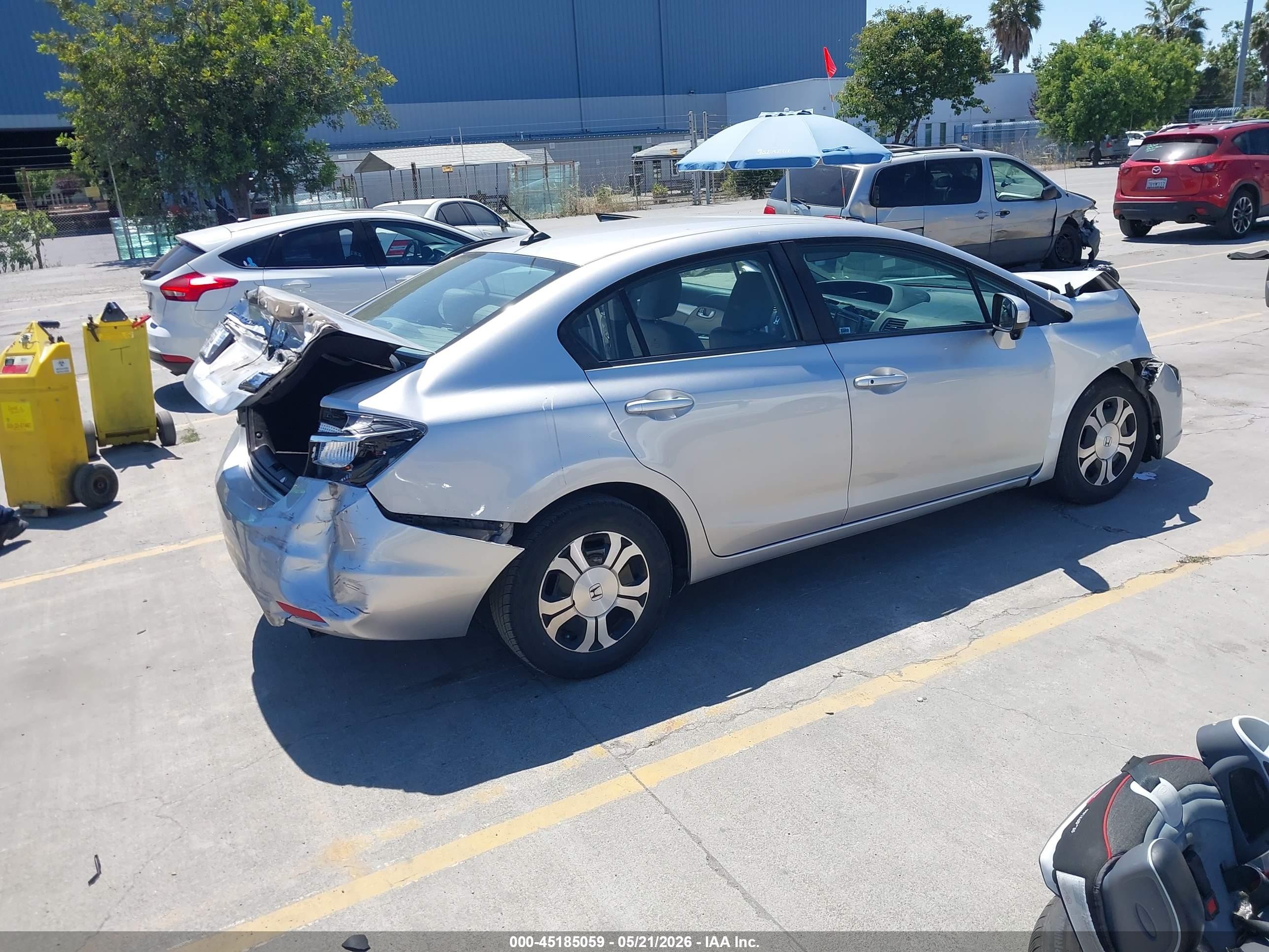 2015 Honda Civic Hybrid   Серый vin: 19XFB4F34FE200179