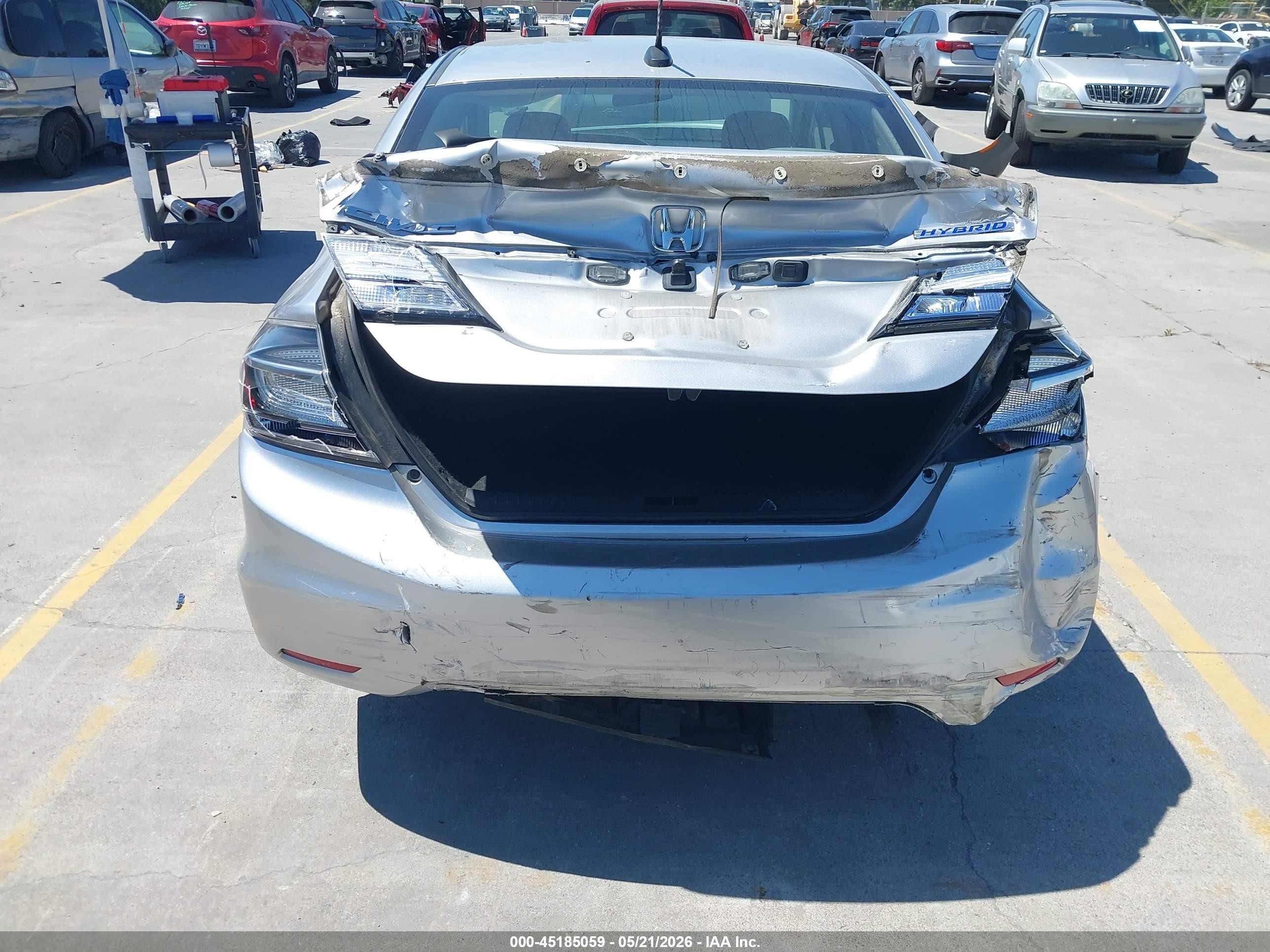 2015 Honda Civic Hybrid   Серый vin: 19XFB4F34FE200179