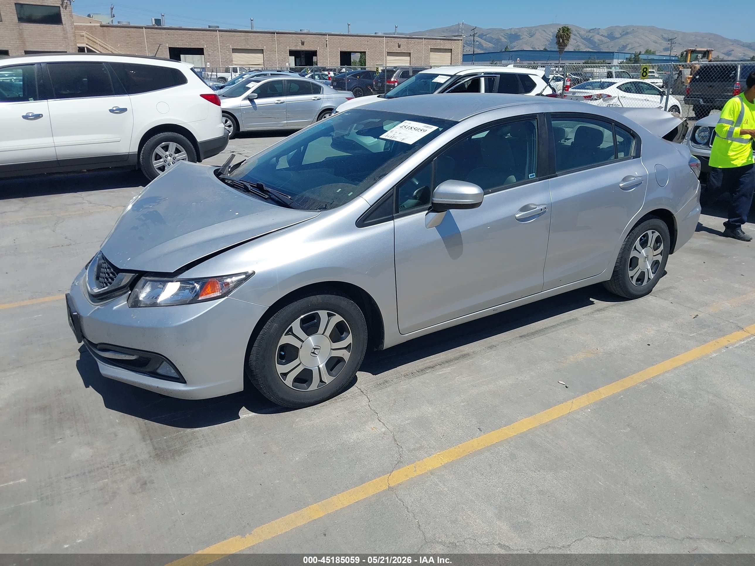 2015 Honda Civic Hybrid   Серый vin: 19XFB4F34FE200179